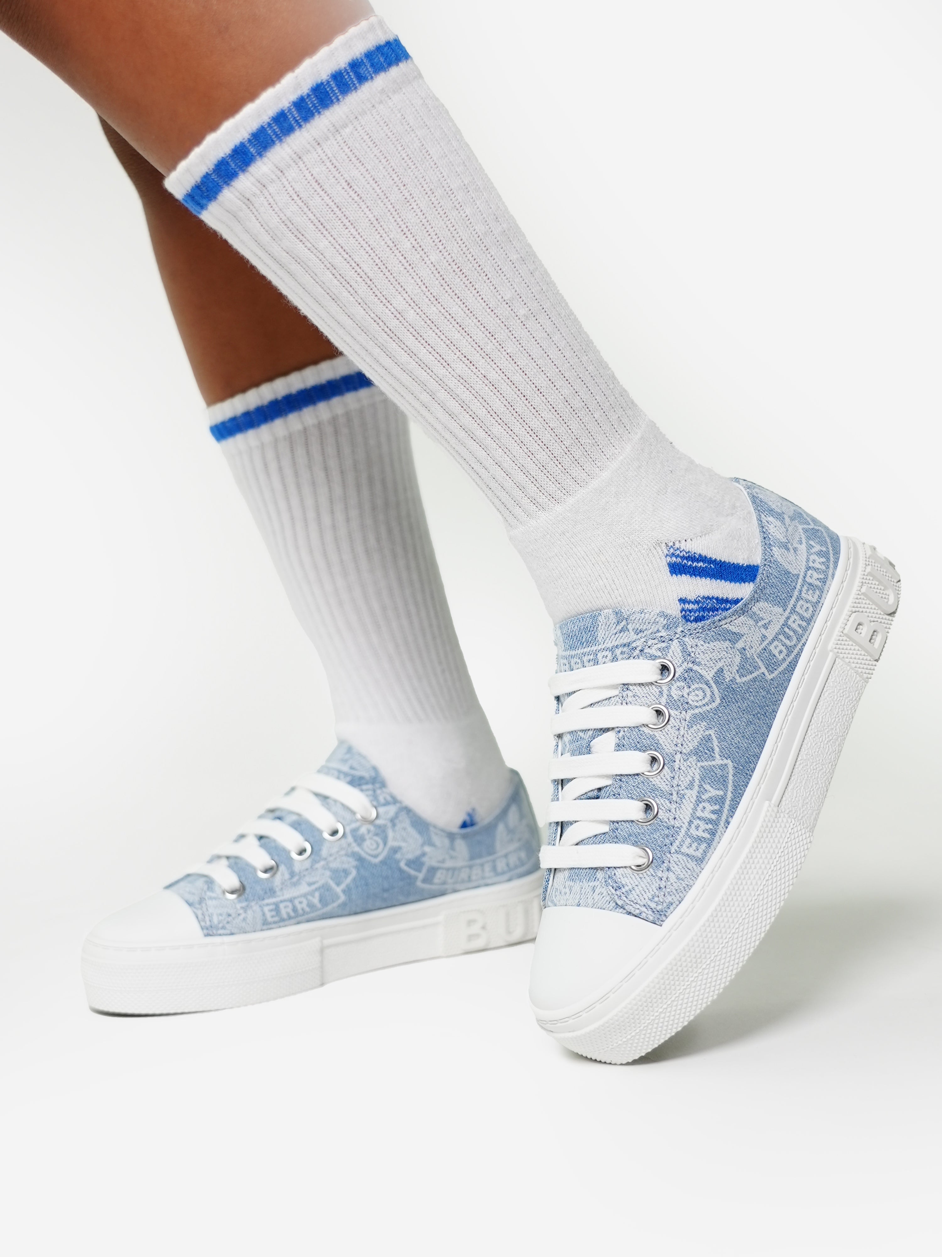 Kids Mini Jack Trainers in Blue