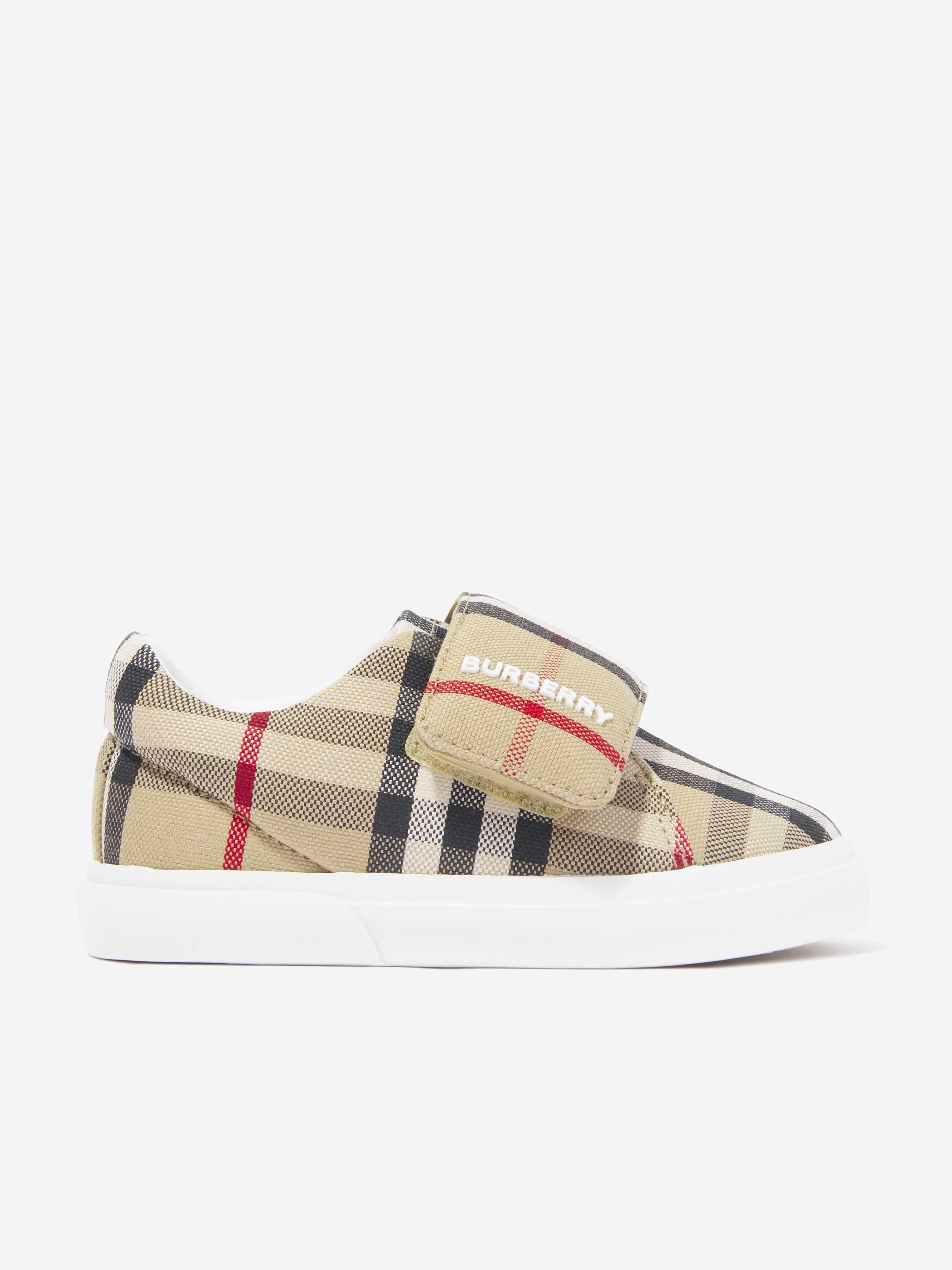 Baby James Trainers in Archive Beige Check