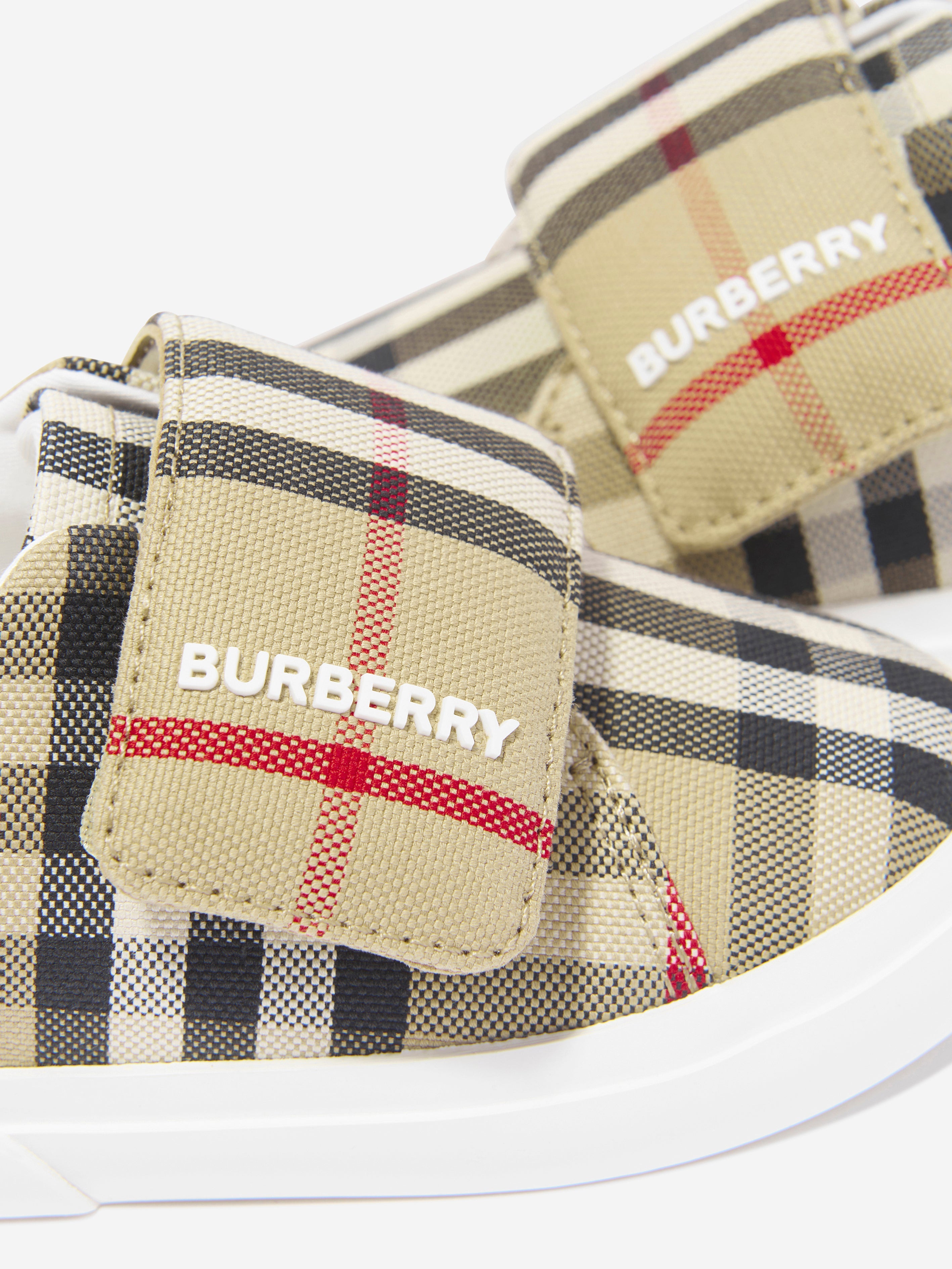 Baby James Trainers in Archive Beige Check