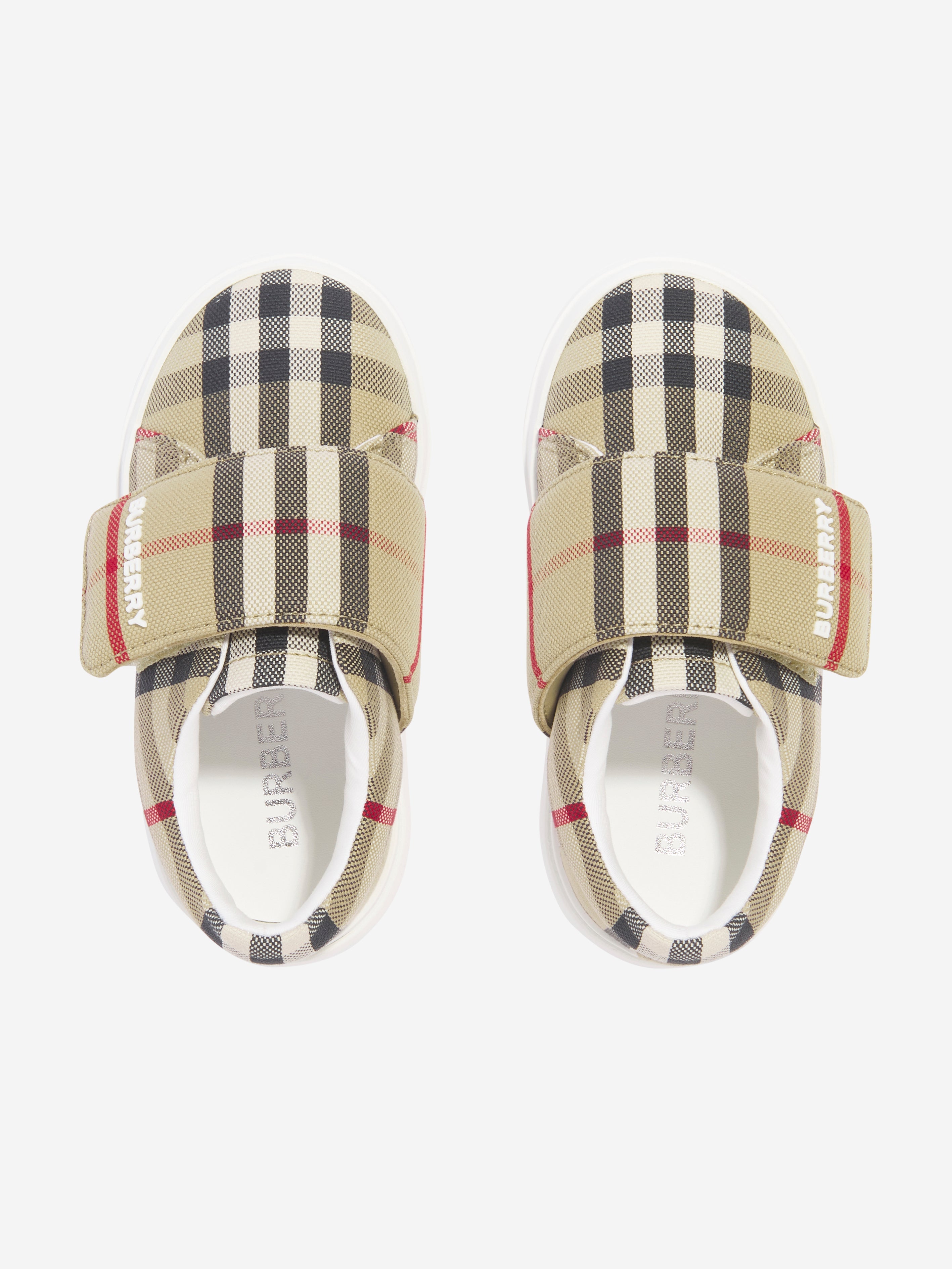 Baby James Trainers in Archive Beige Check