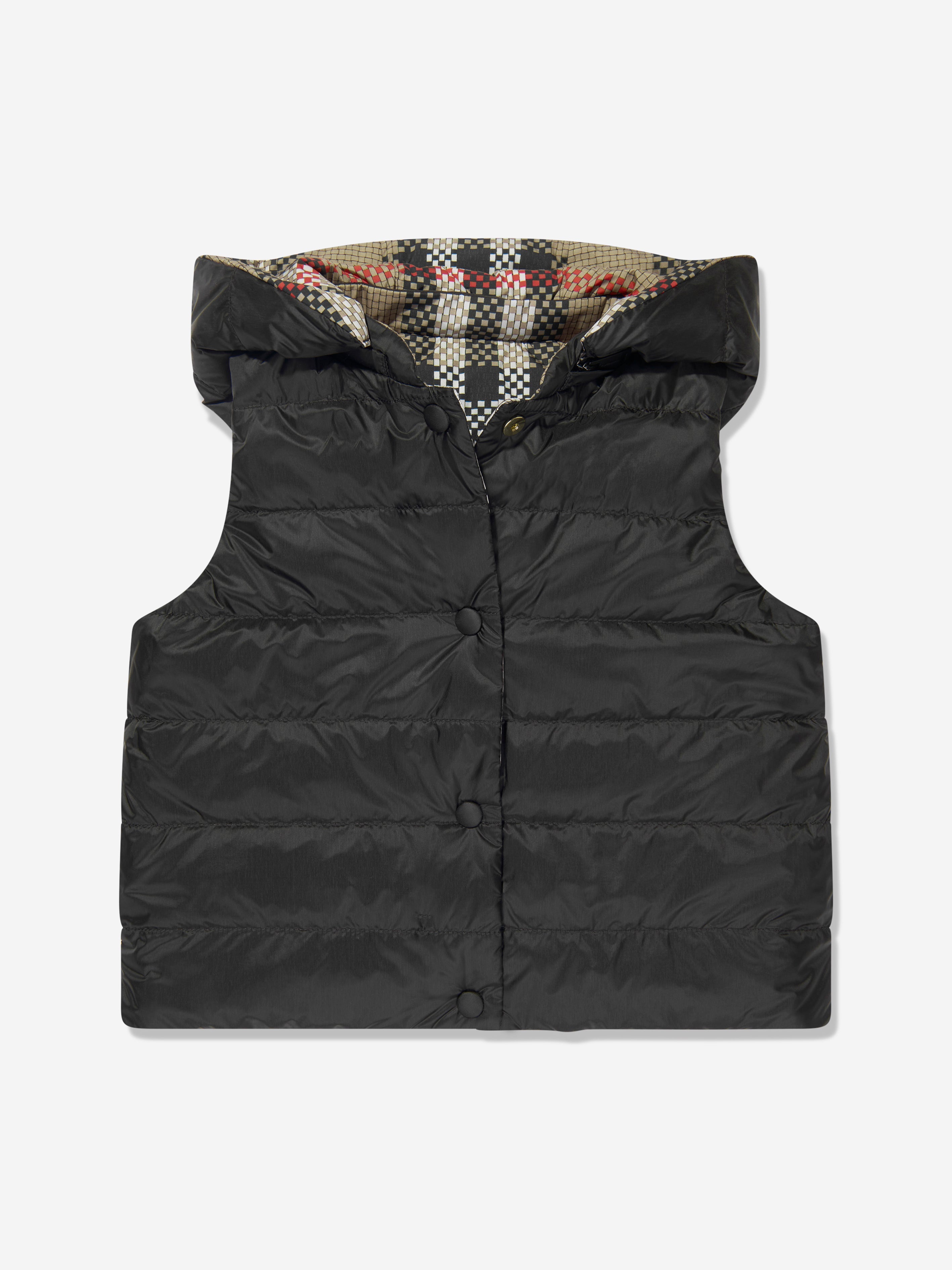 Girls Oaklee Gilet in Archive Beige Check