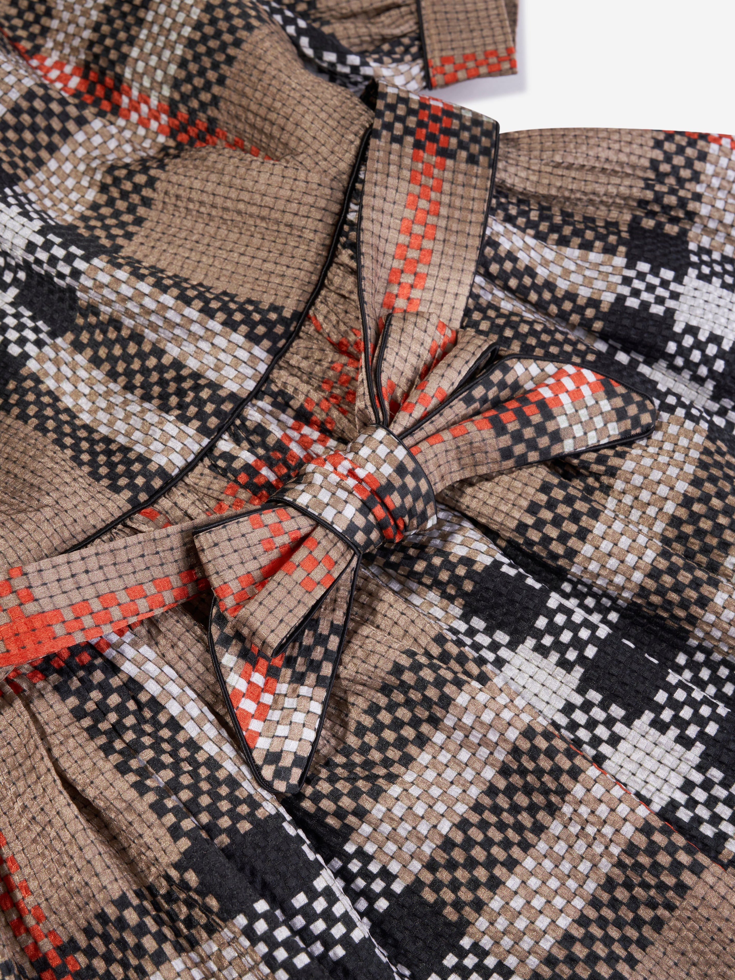 Girls Marva Check Dress in Archive Beige