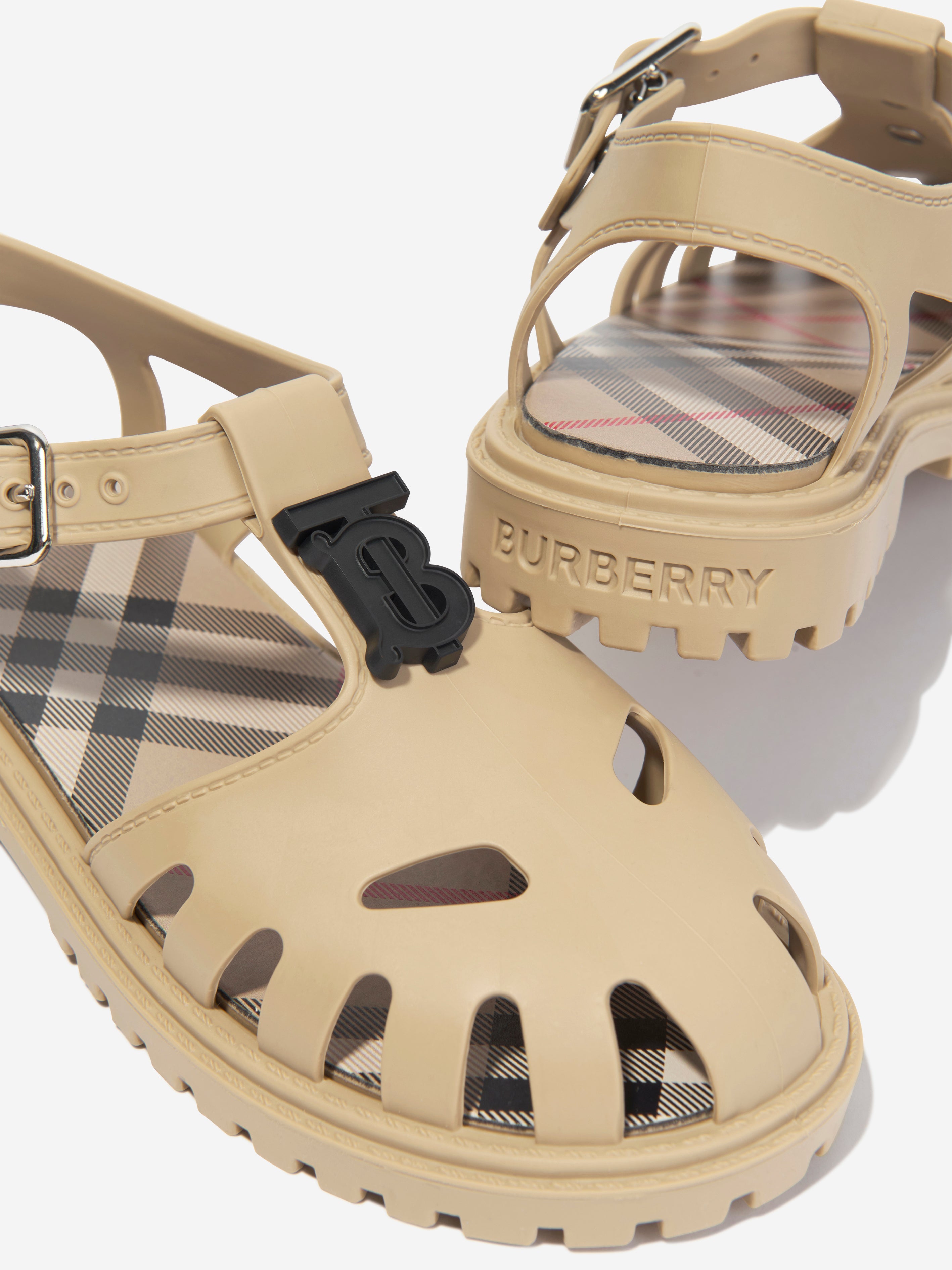 Kids Rubber Sandals in Archive Beige