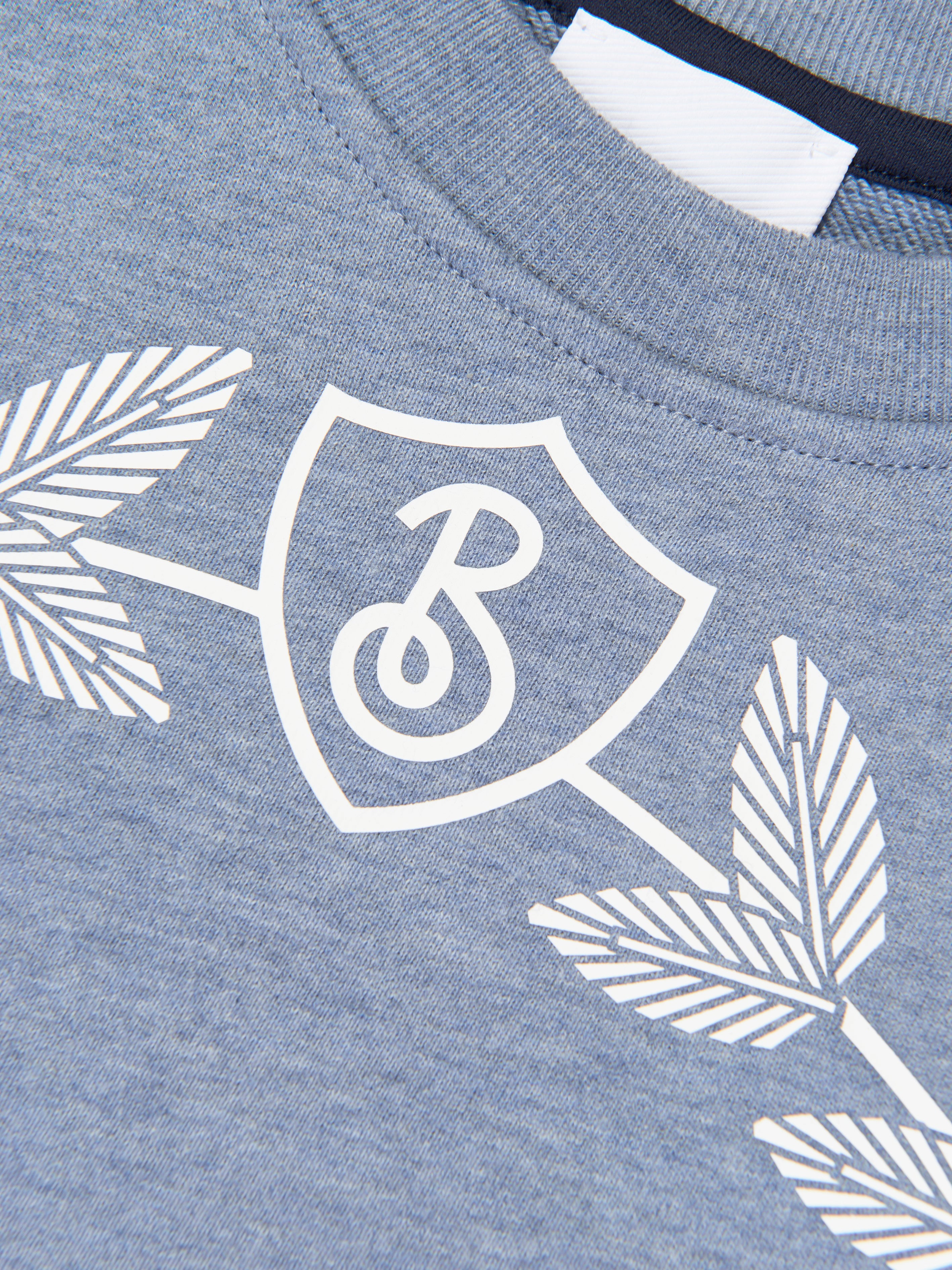 Girls Crest Sweatshirt in Blue