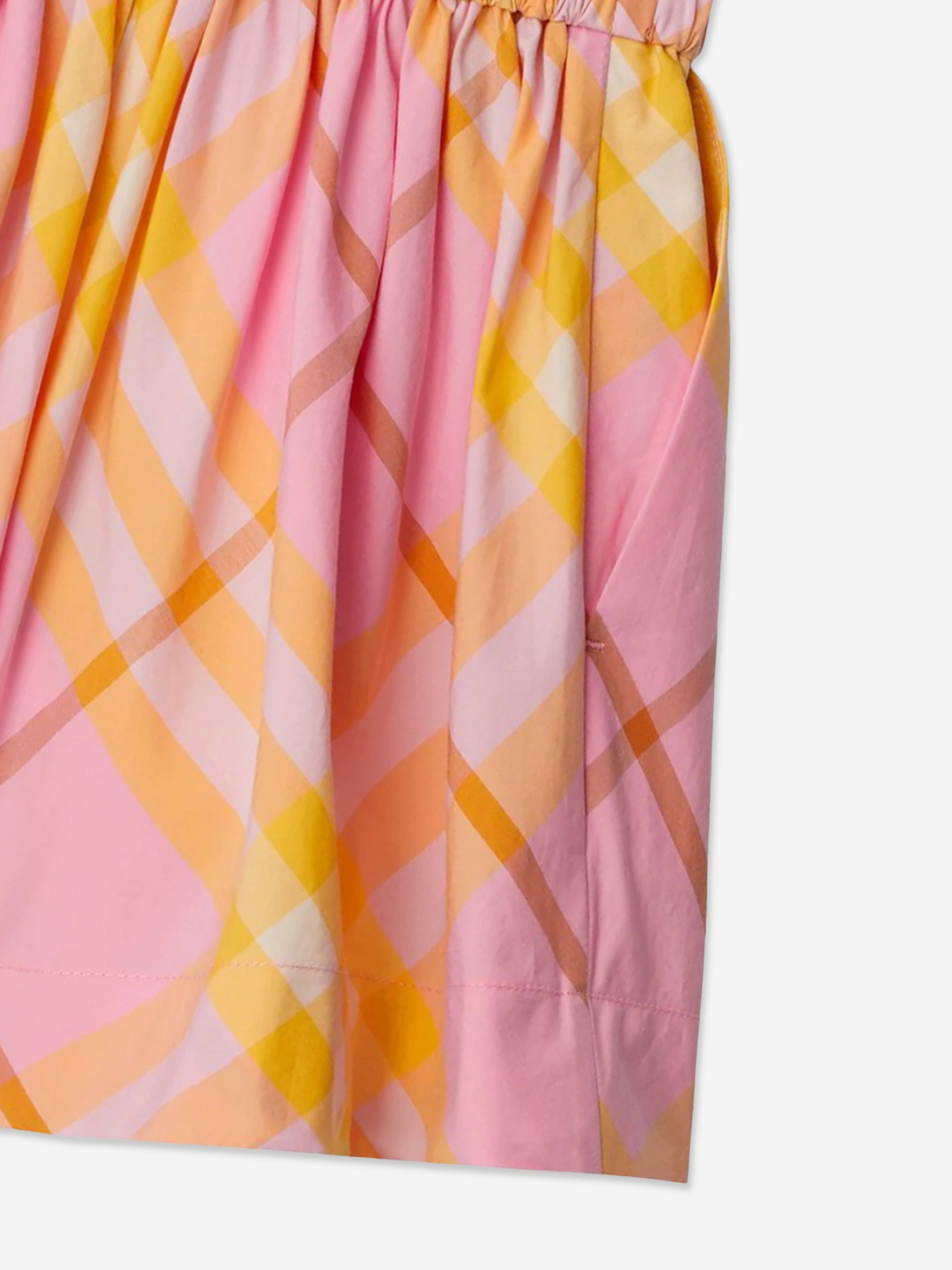 Burberry Girls Marcy Check Shorts in Pink