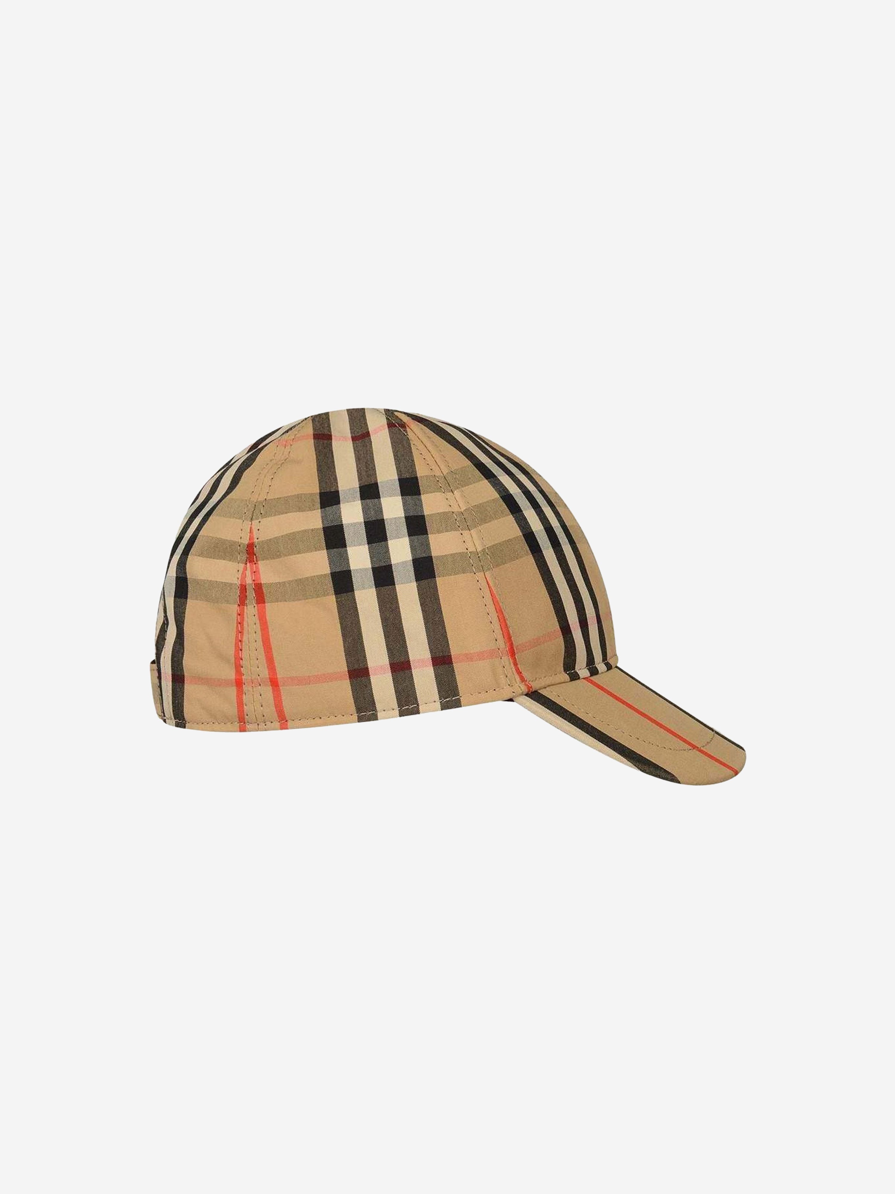 Burberry Beige Check Cotton Cap