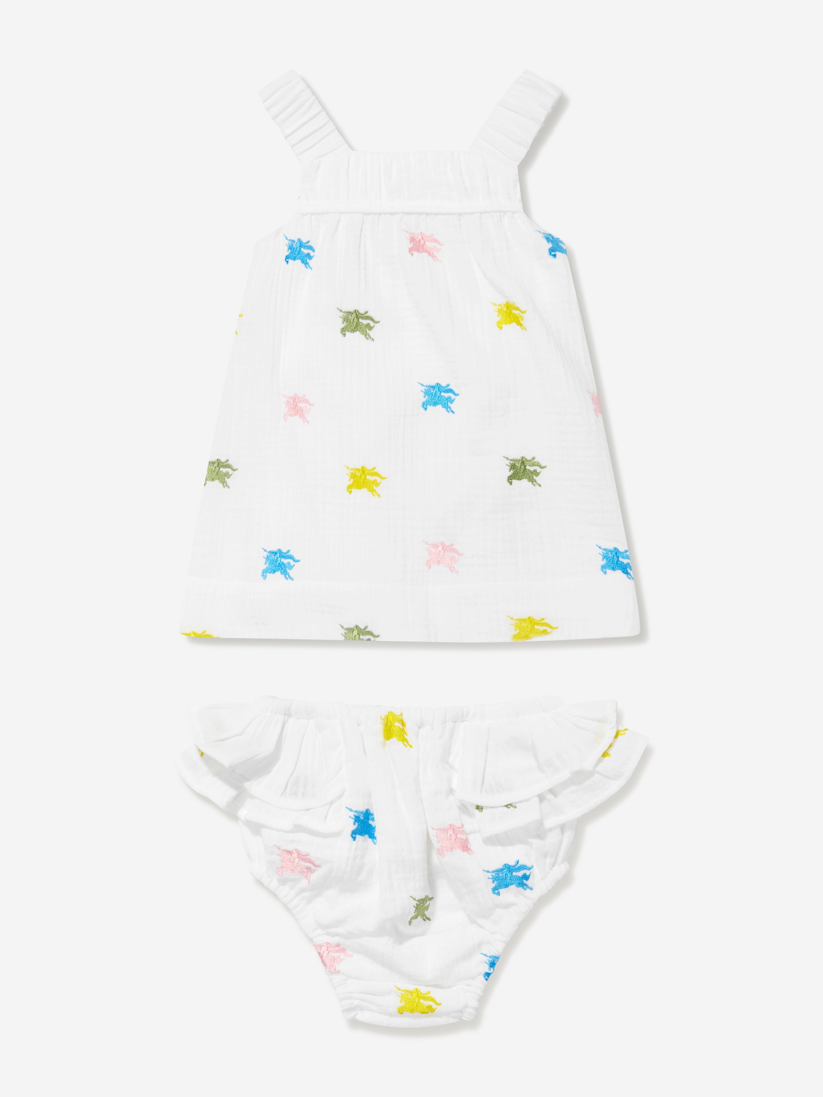 Baby Girls EKD Bethan Dress With Knickers in White