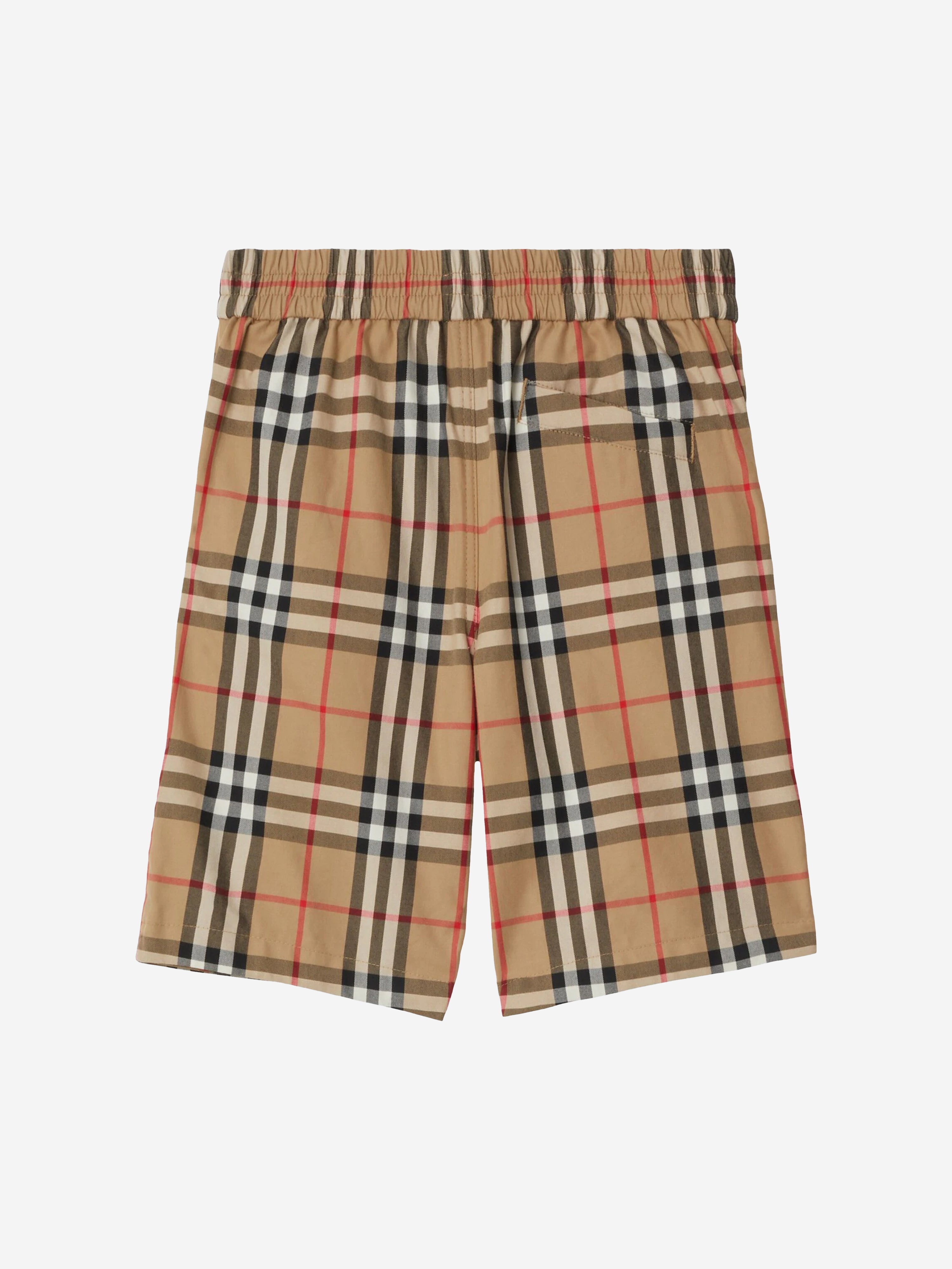 Boys Vintage Check Hal Shorts in Beige