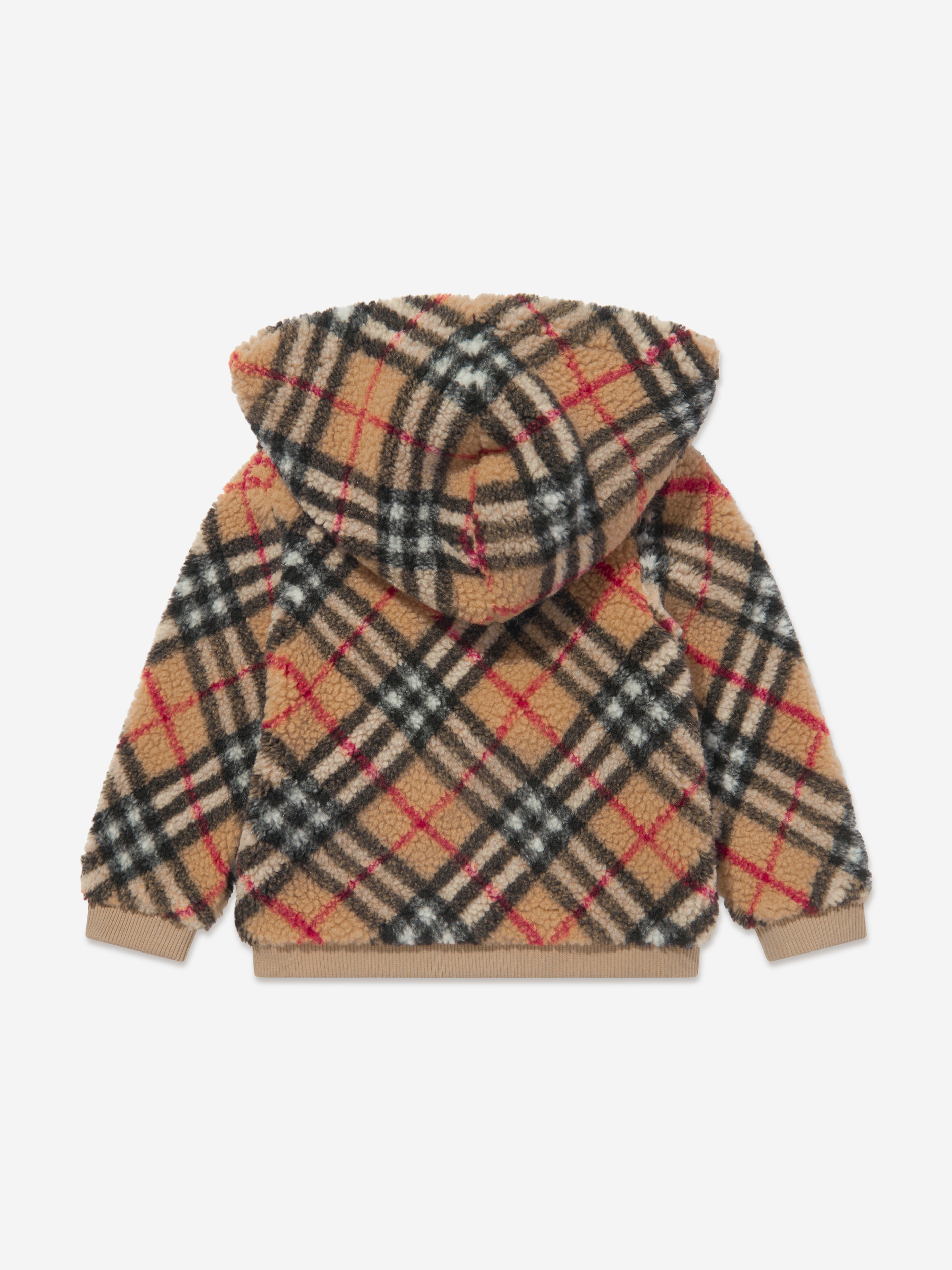 Baby Boys Check Roland Zip Up Top in Beige