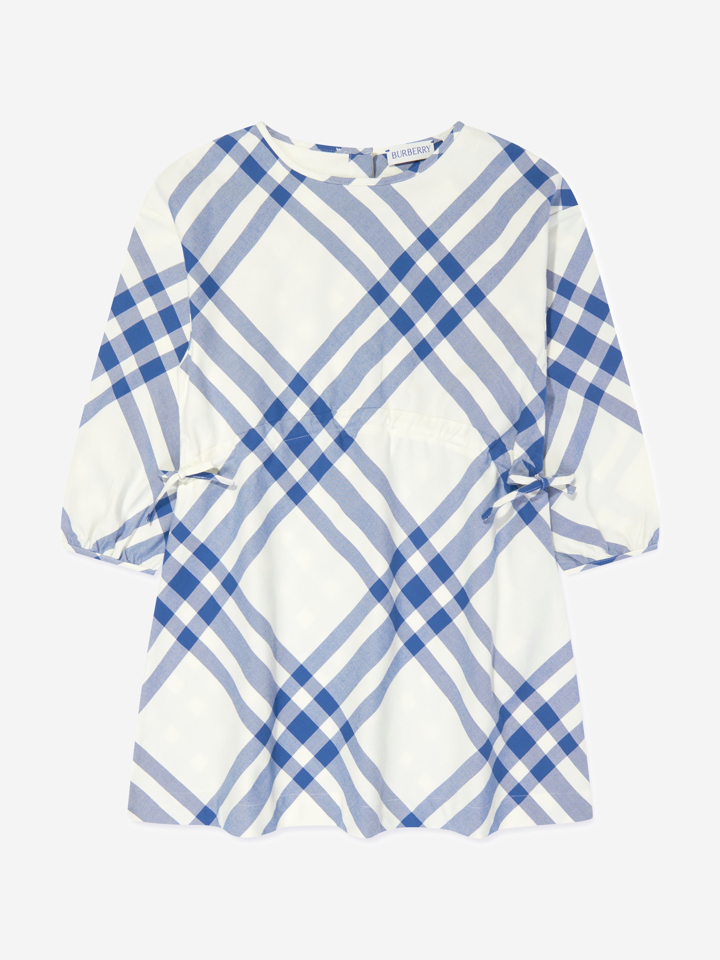 Girls Check Trevelle Dress in White