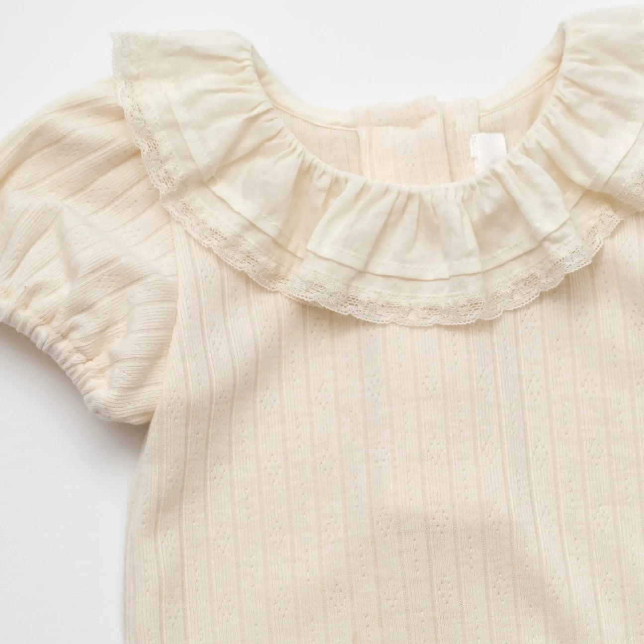 Baby Girls Cream Doll Collar Bodysuit