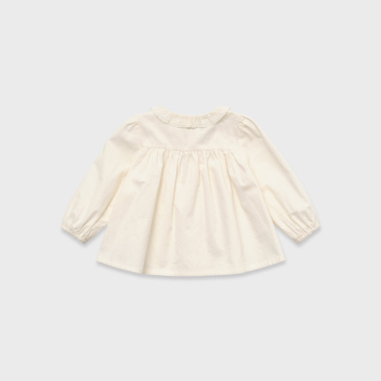 Chemisier bébé fille en coton crème