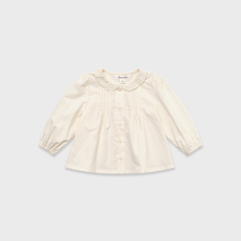 Chemisier bébé fille en coton crème