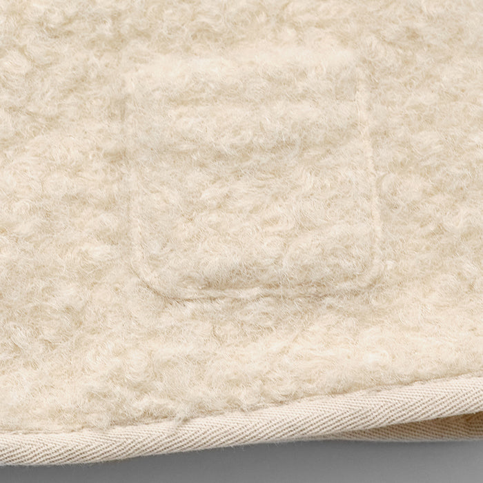 Gilet rembourré en molleton sherpa blanc pour bébés filles