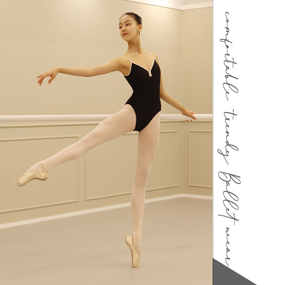 Tulip Bright Black Leotard/Black