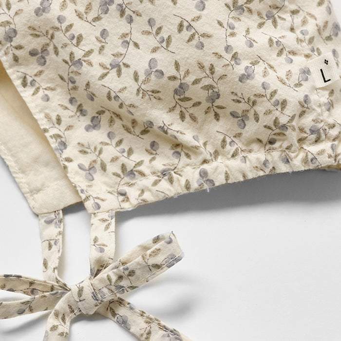 Chapeau en coton blanc à motif floral pour bébés filles