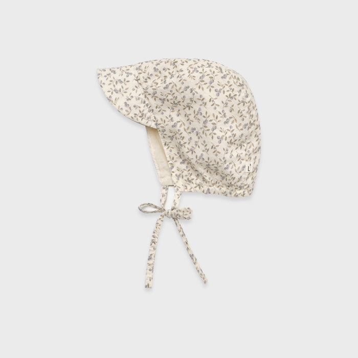 Chapeau en coton blanc à motif floral pour bébés filles