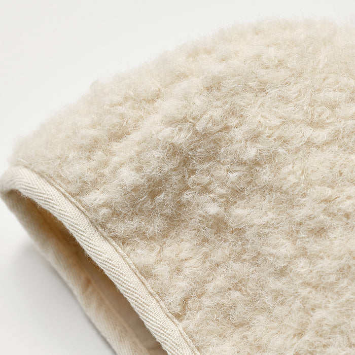 Bonnet bébé fille en polaire Sherpa blanc