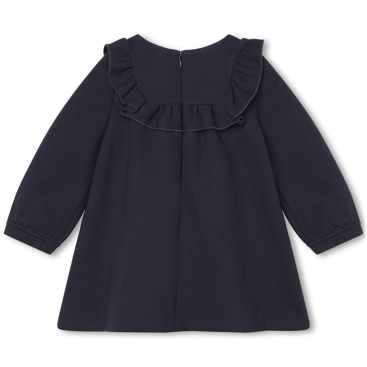 Baby Girls Blue Embroidered Dress