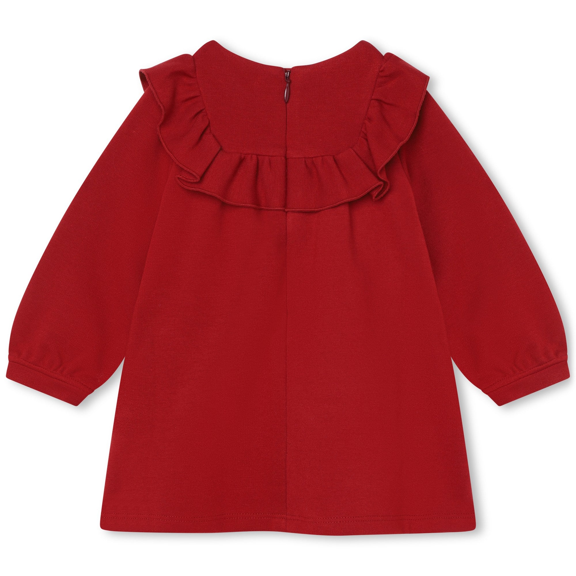 Baby Girls Red Embroidered Dress