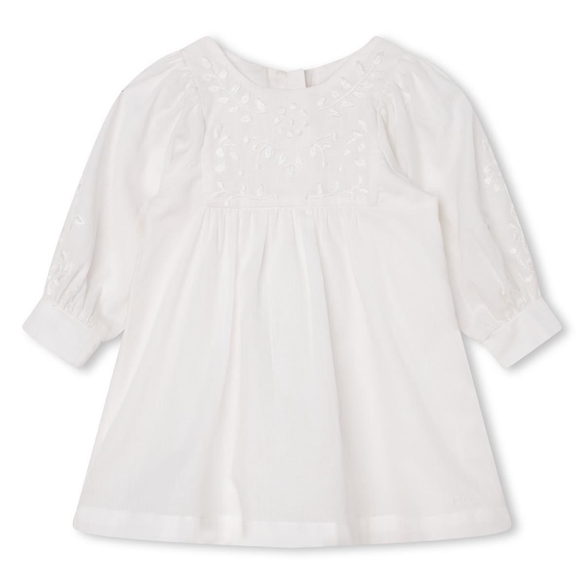 Baby Girls White Cotton Dress