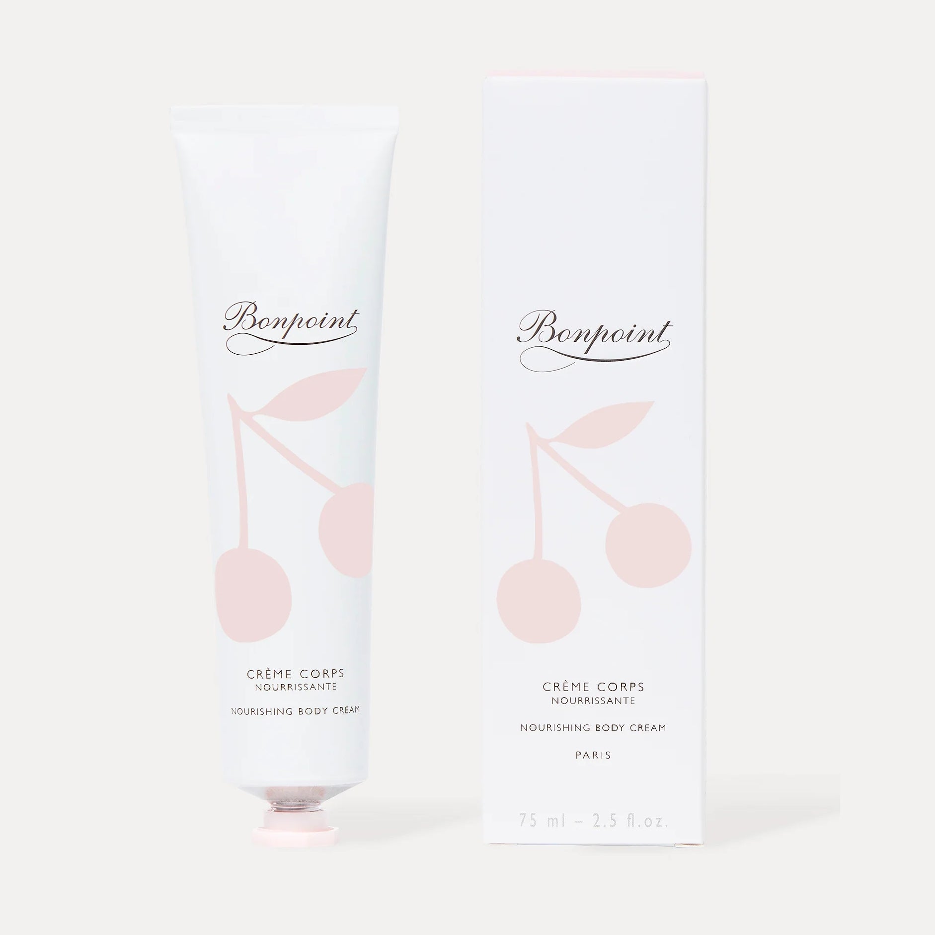 Crème corps nourrissante en tube rose pâle(75 ml)