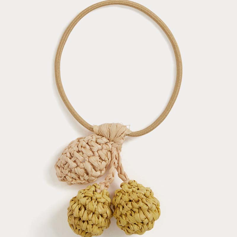Girls Light Yellow Cherry Hair Ring