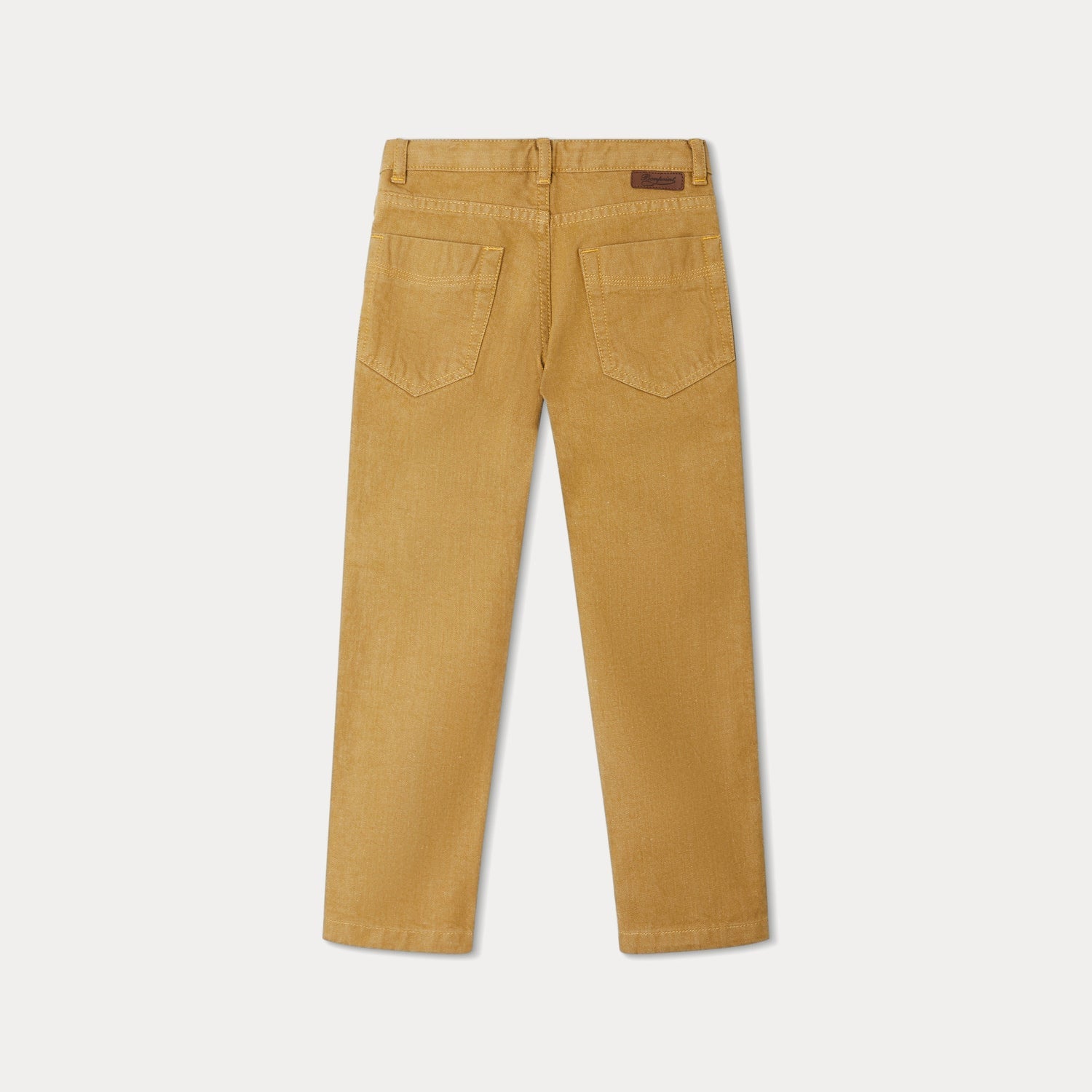 Boys & Girls Yellow Cotton Trousers