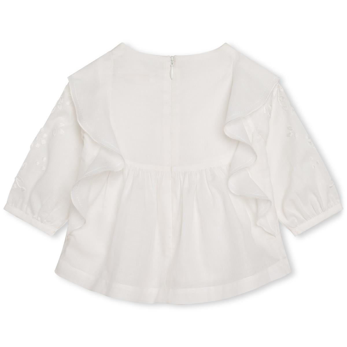 Baby Girls White Cotton Top