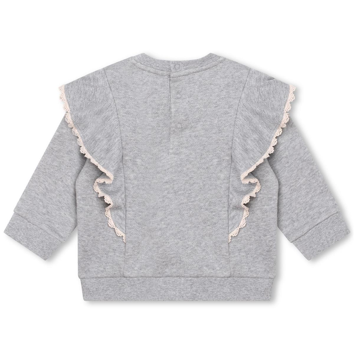 Baby Girls Grey Embroidered Sweatshirt