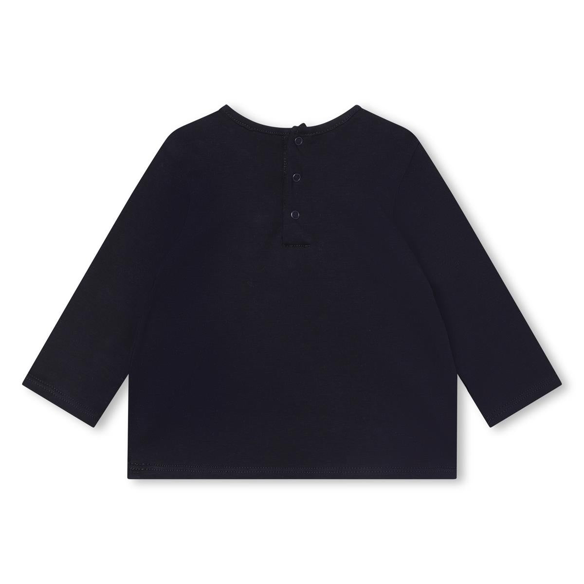 Baby Girls Blue Logo Cotton T-Shirt