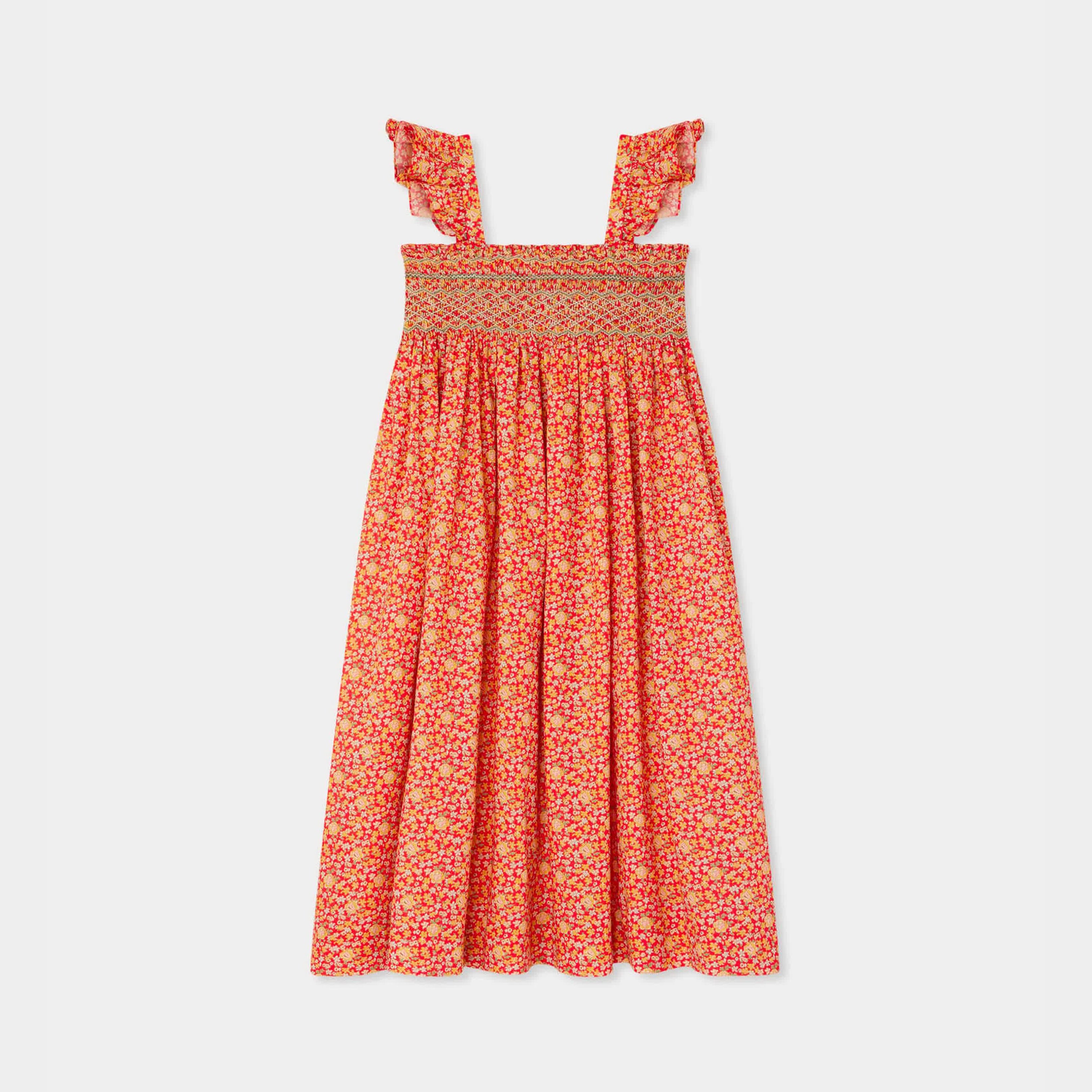 Girls Poppy Floral Cotton Dress