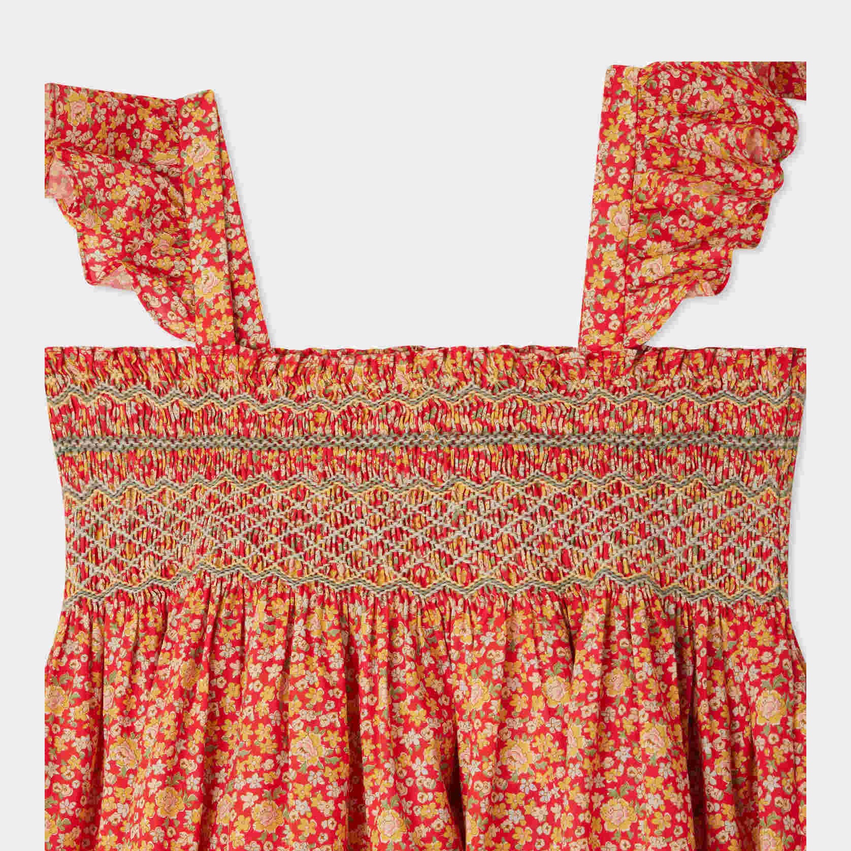 Girls Poppy Floral Cotton Dress