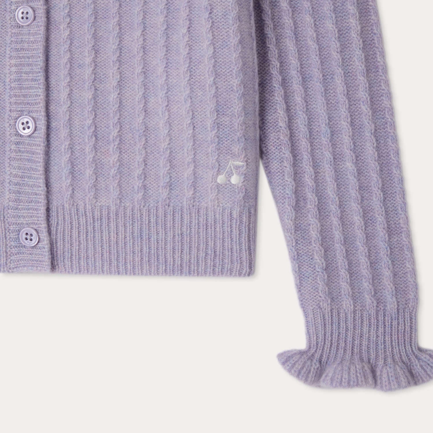 Girls Lilac Cashmere Cardigan