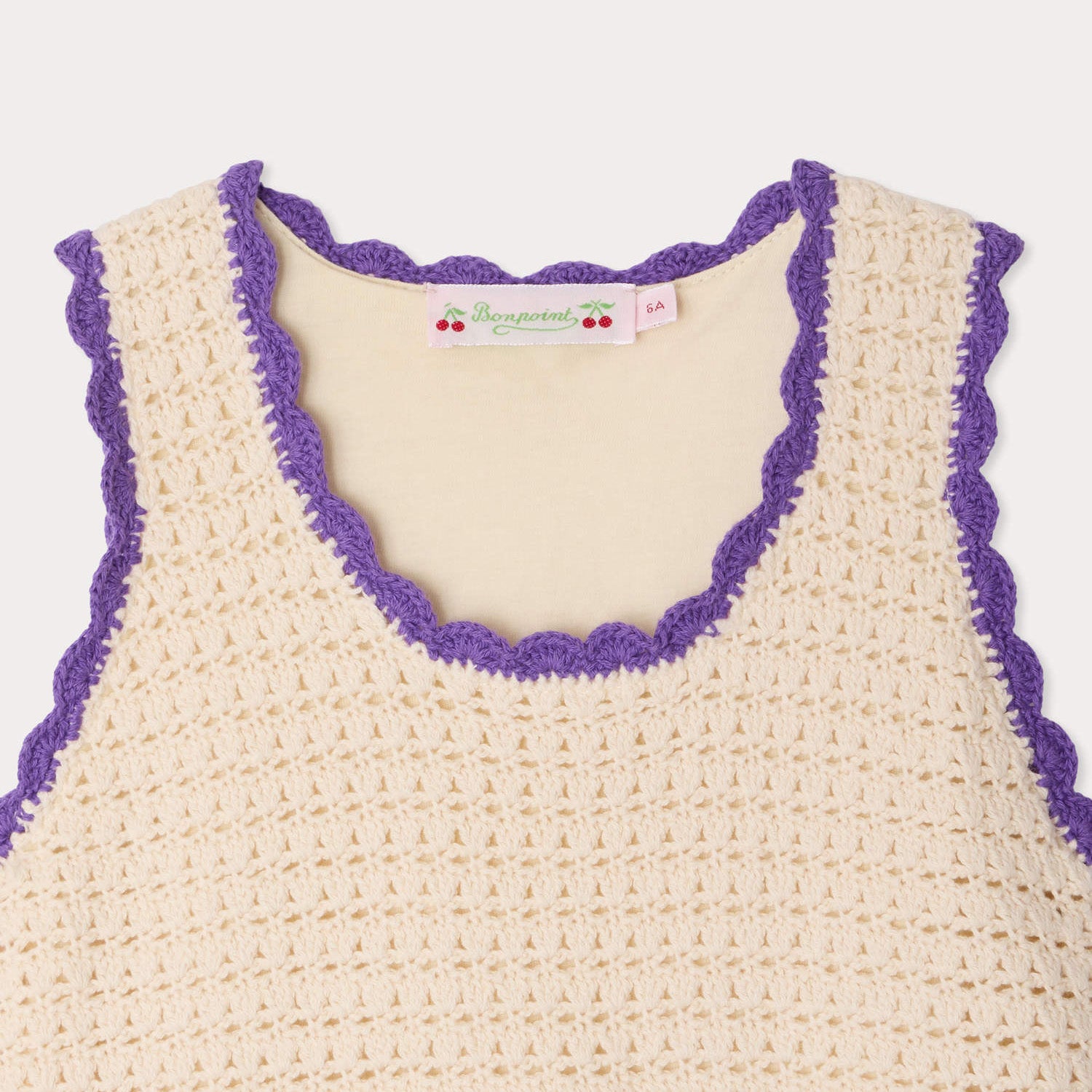 Girls White Crocheted Dress