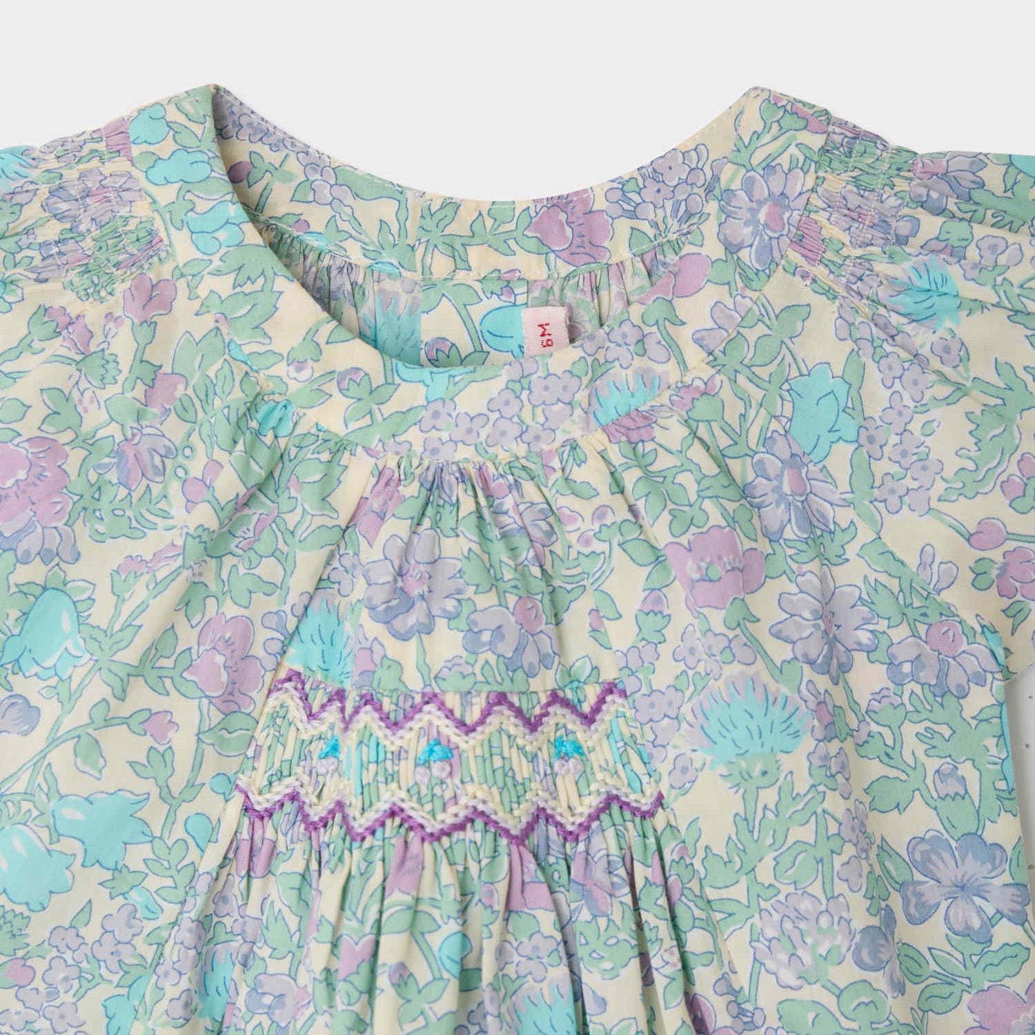 Baby Girls Green Floral Cotton Blouse