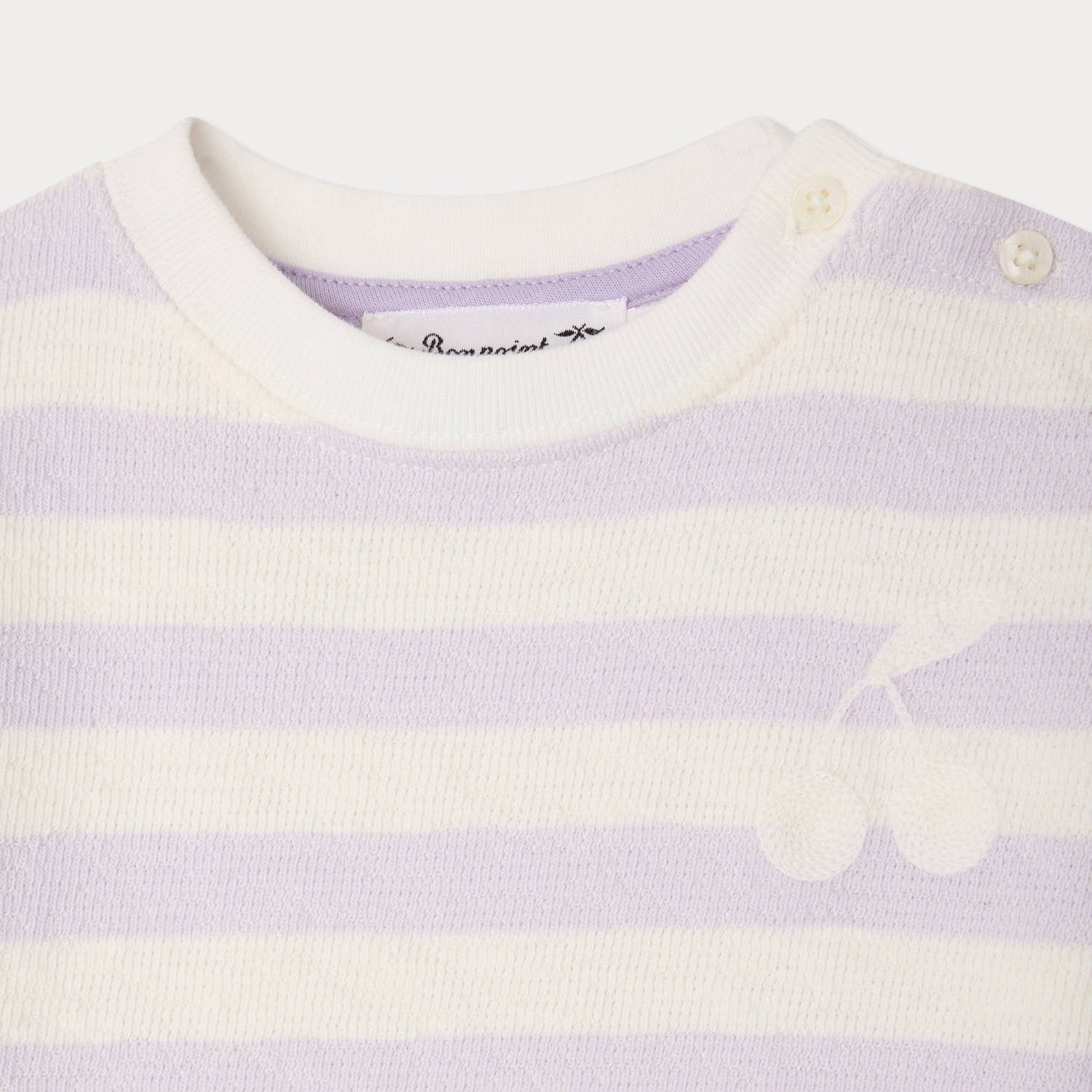Baby Girls Lilac Stripes Cotton T-Shirt