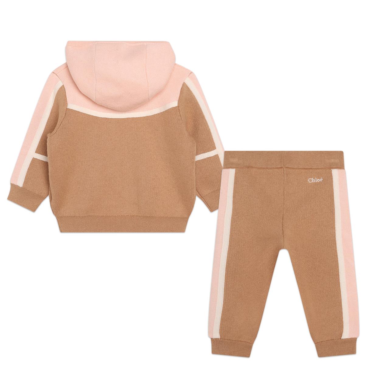 Baby Girls Beige Cotton Set