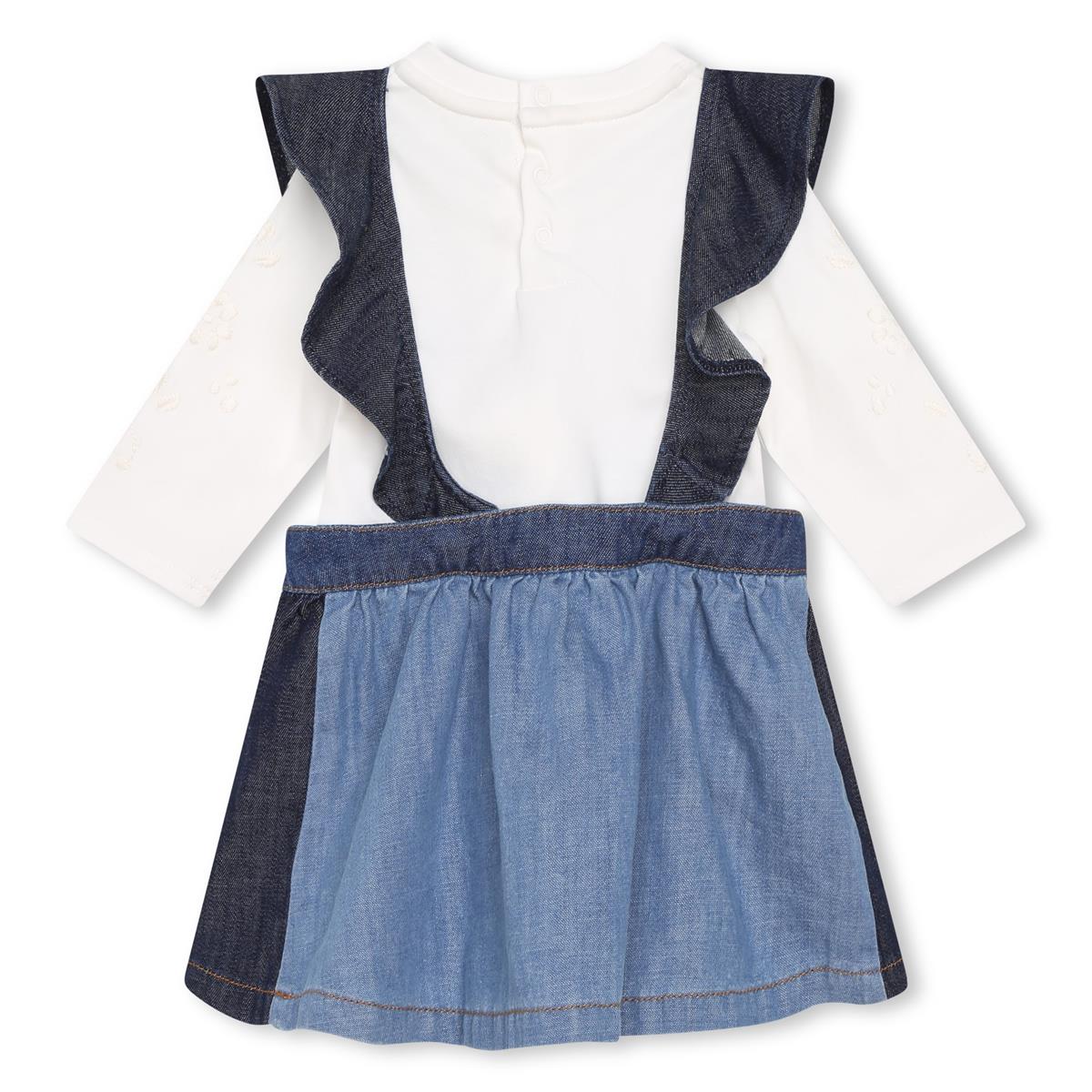 Baby Girls Blue Denim Dress Set
