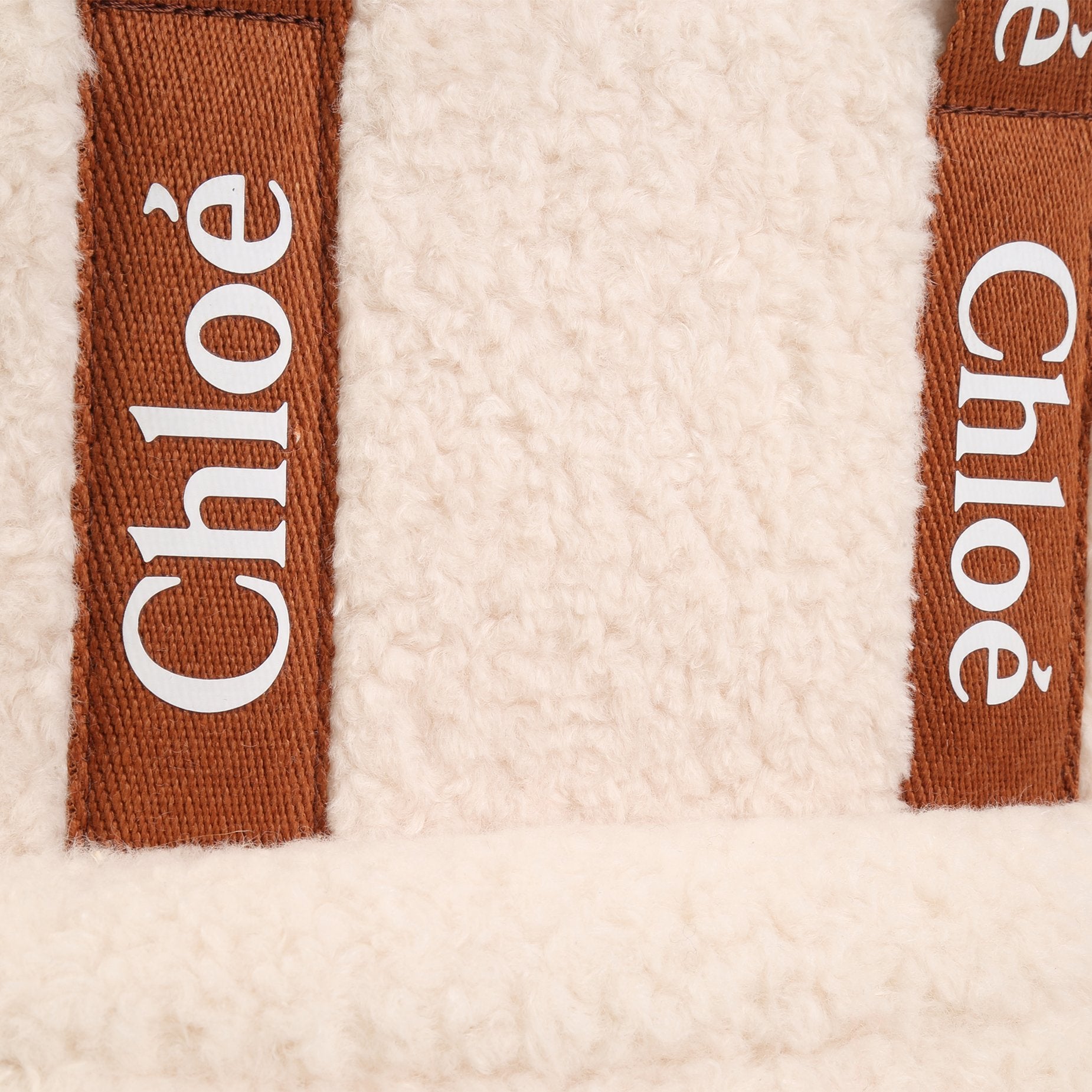 Girls White Logo Sherpa Fleece Backpack(36cm)
