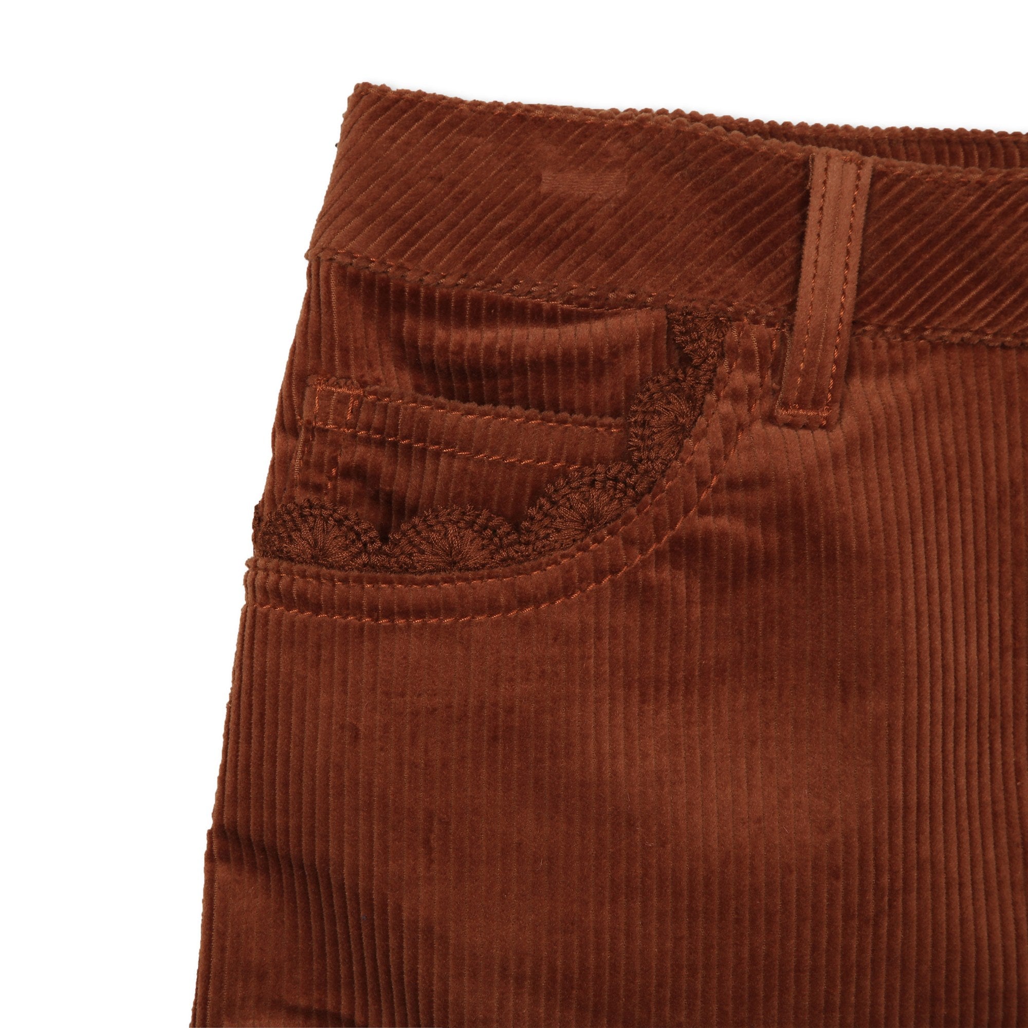 Girls Brown Corduroy Skirt
