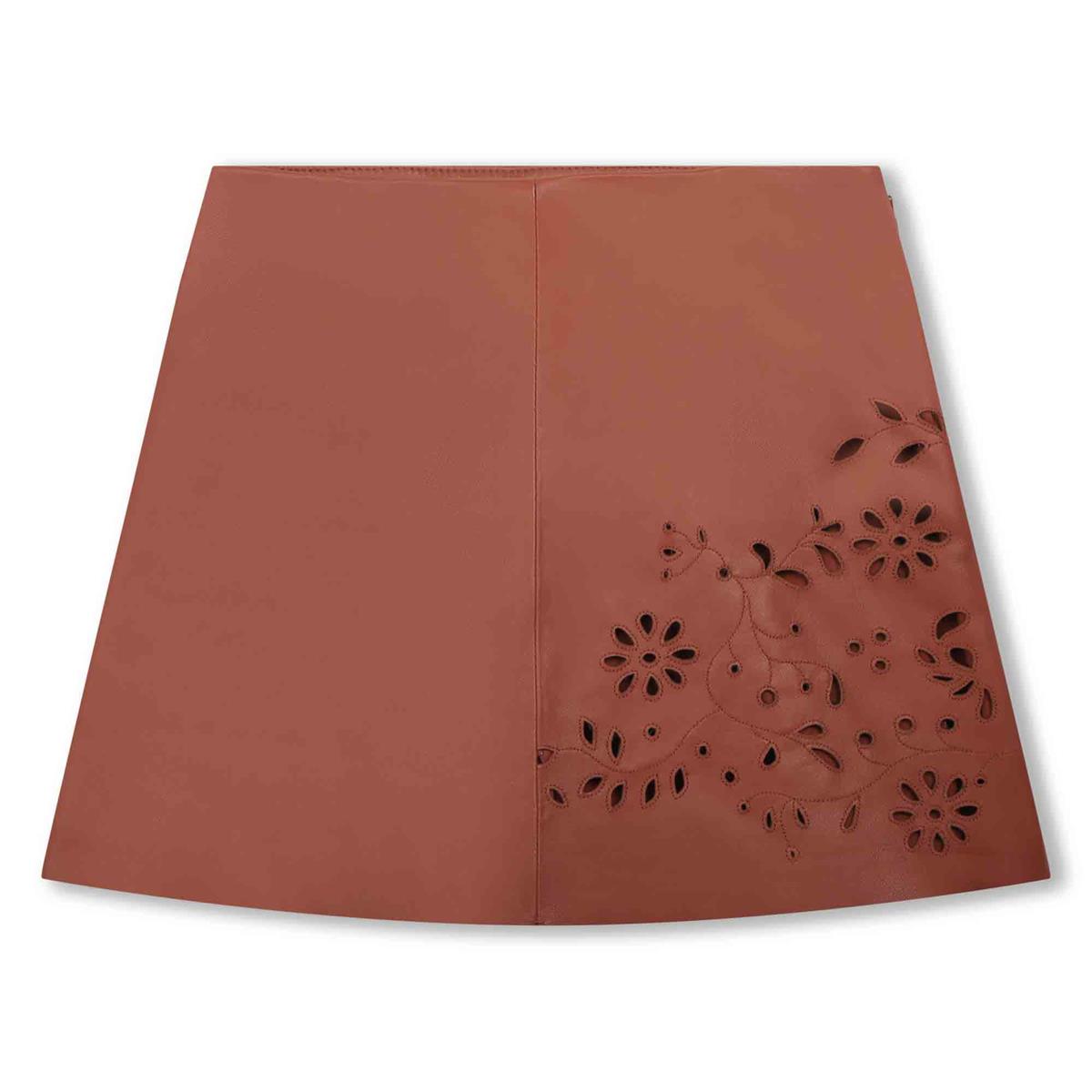 Girls Rouge Embroidered Skirt