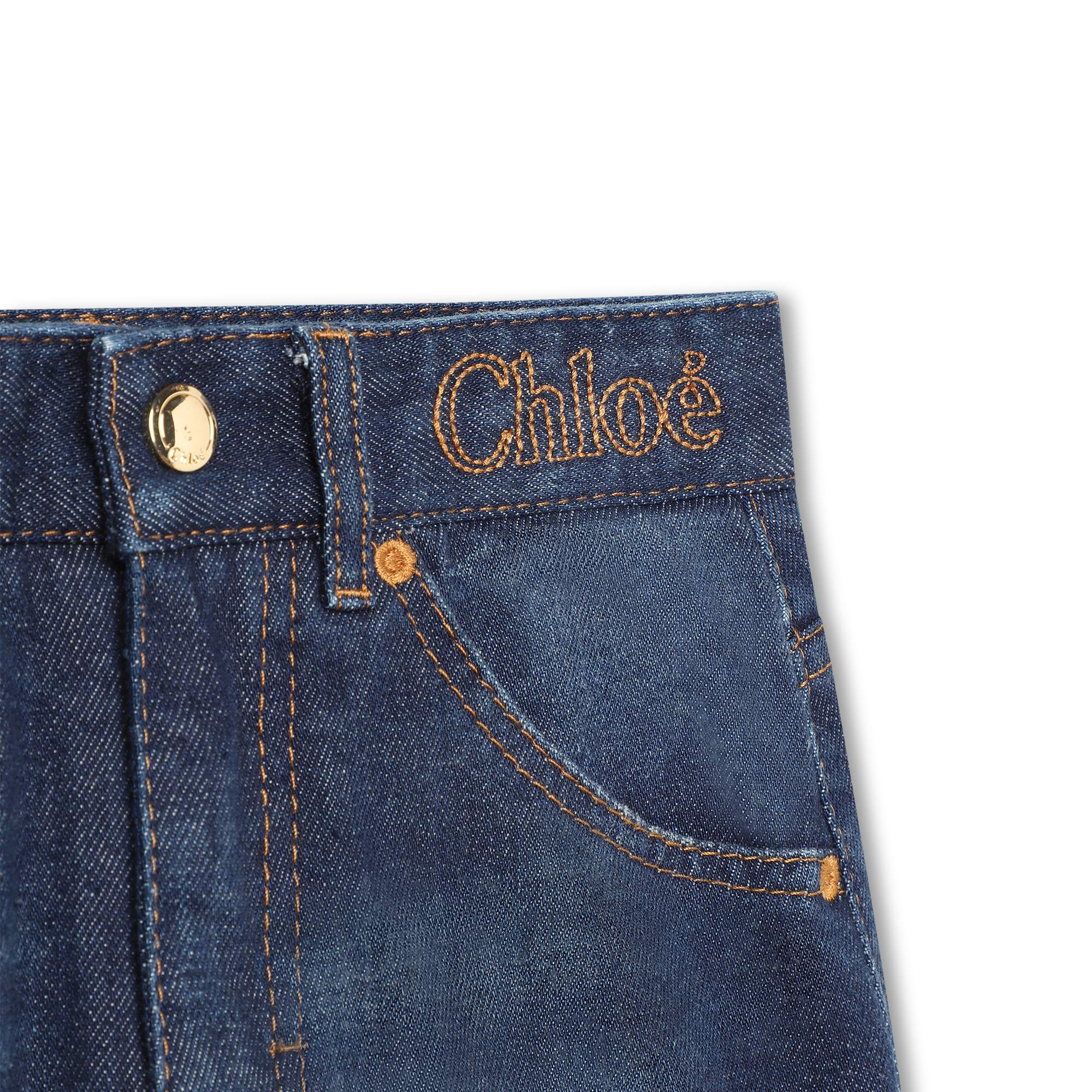 Girls Blue Denim Trousers