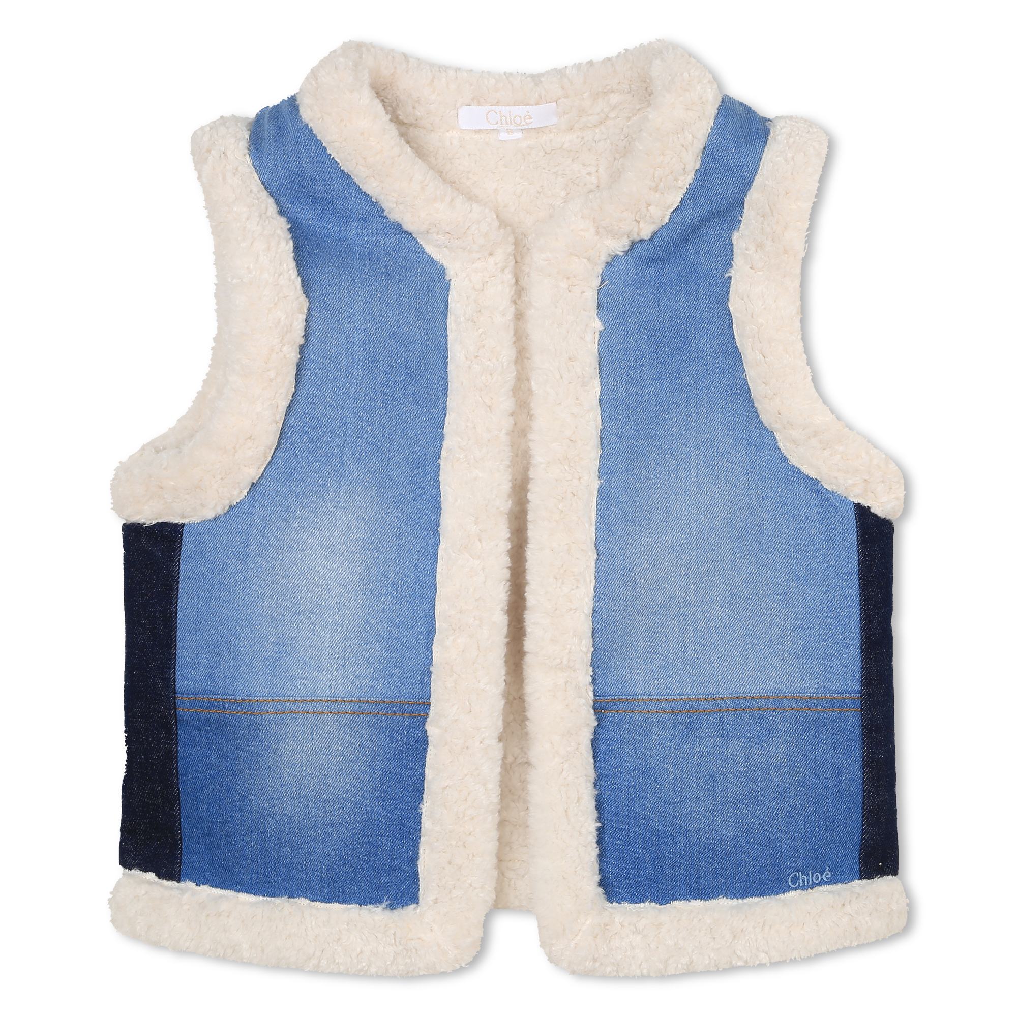 Girls Blue Denim Gilet
