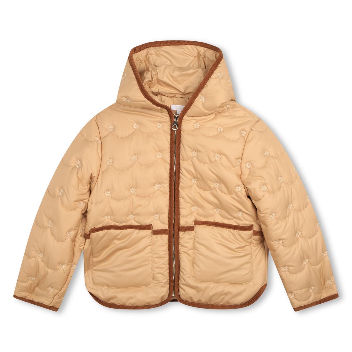 Girls Beige Padded Jacket