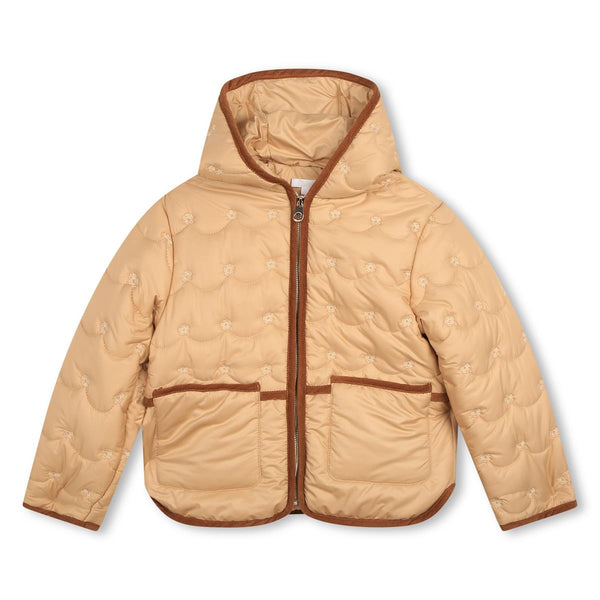 Girls Beige Padded Jacket