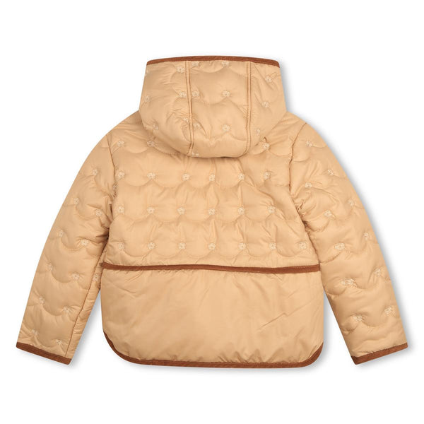 Girls Beige Padded Jacket