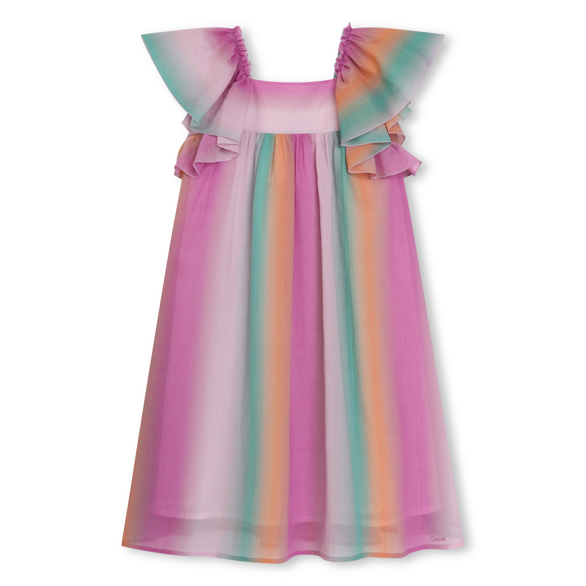 Girls Multicolor Cotton Dress