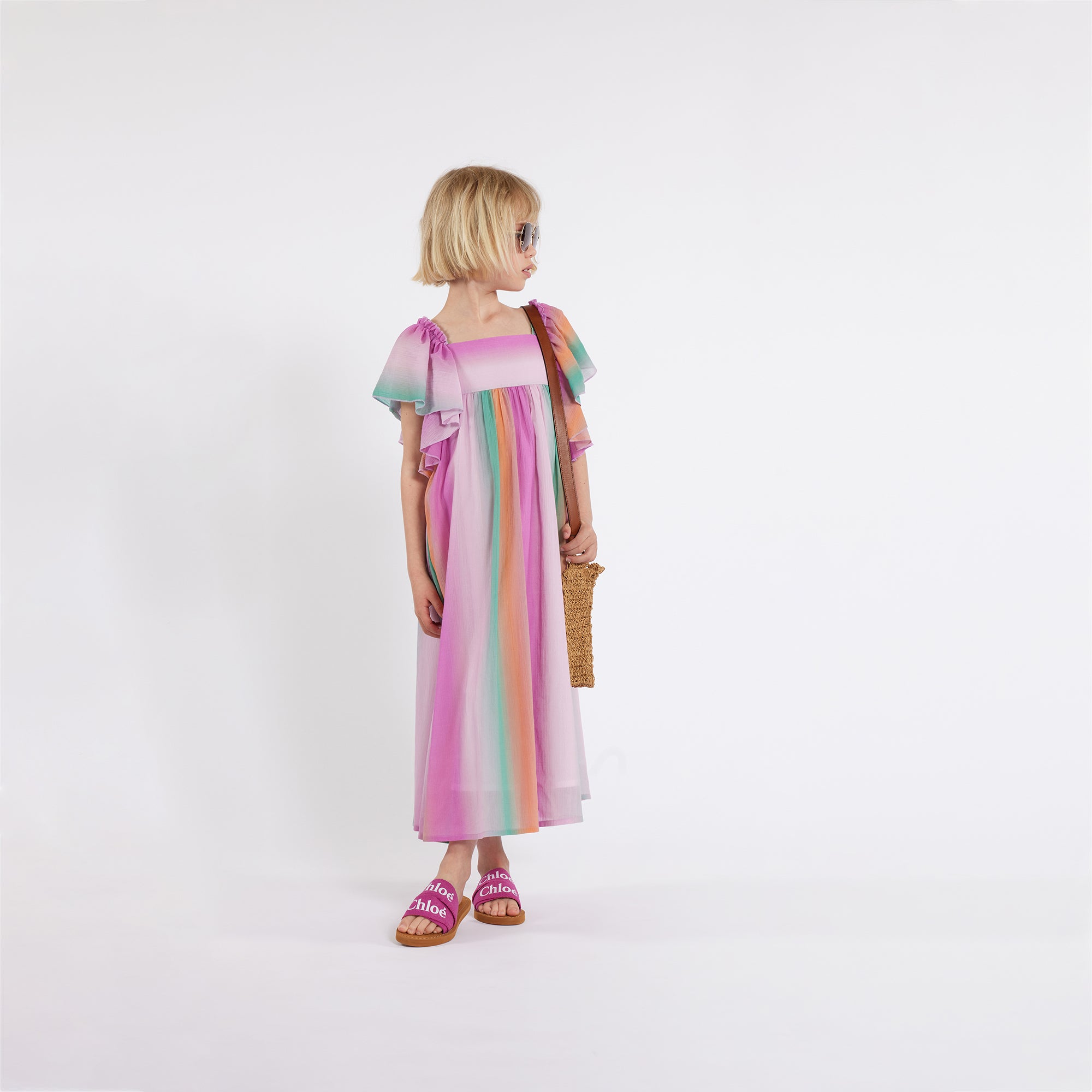 Girls Multicolor Cotton Dress