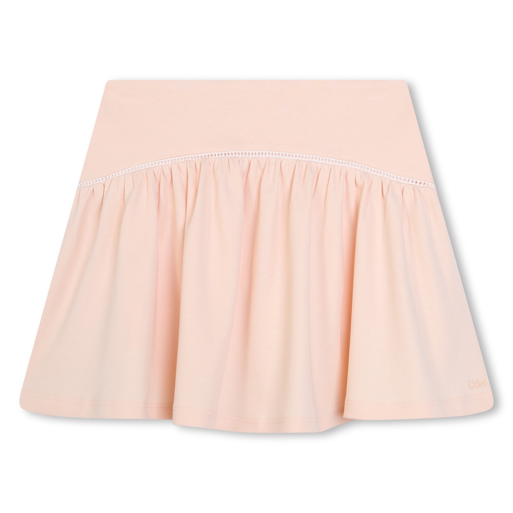 Girls Light Pink Cotton Skirt